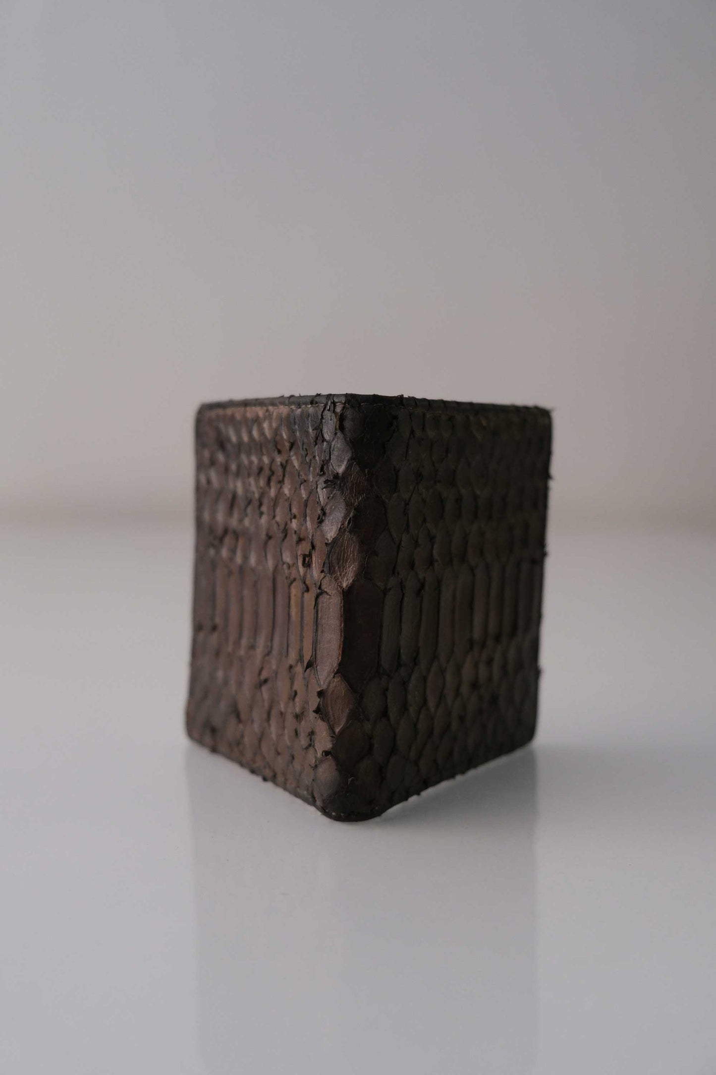 Wallet in Turner python print leather - Choccolate -