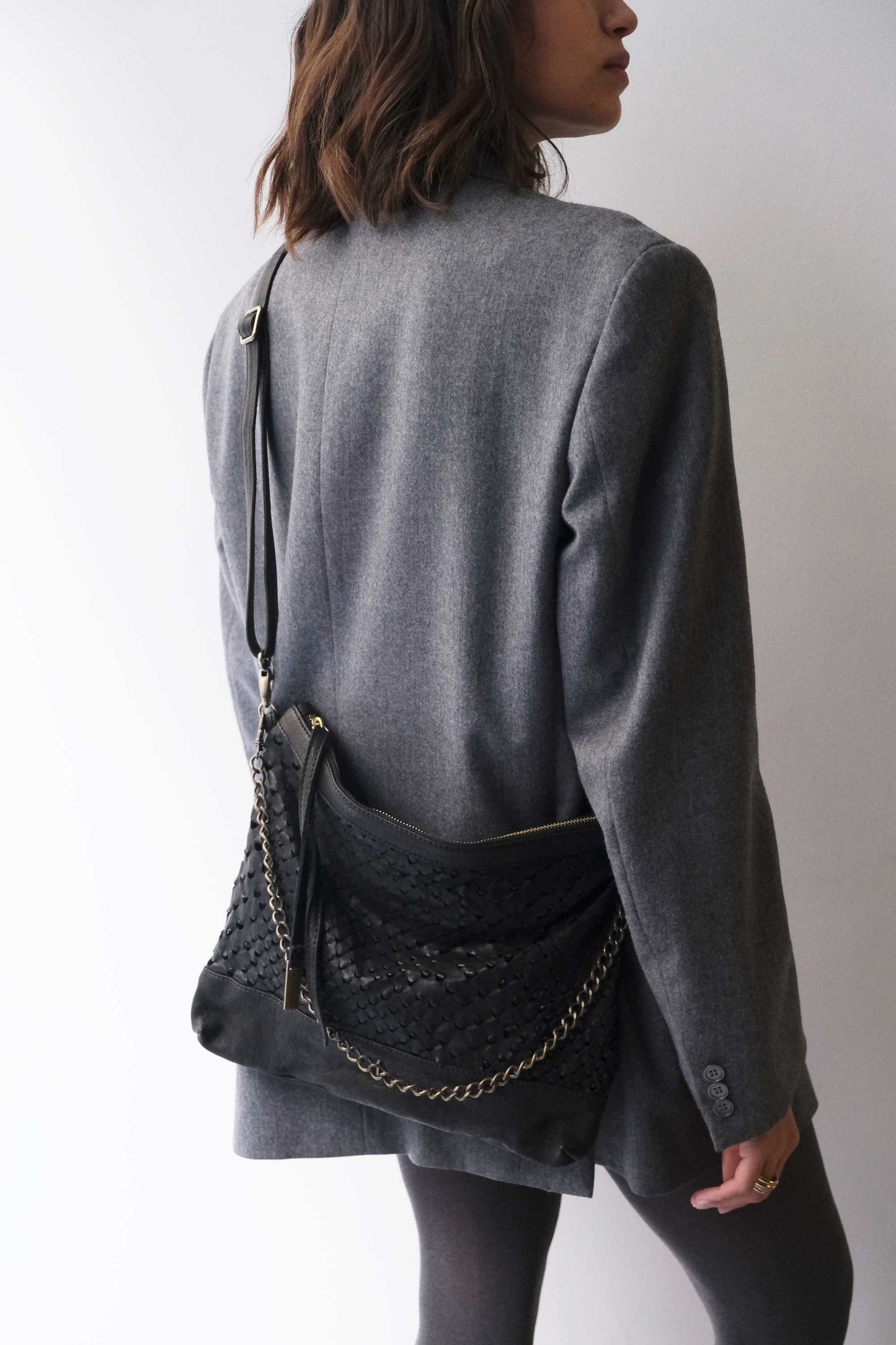 PRE ORDER discount 15%-Zoe in black perforated nappa leather - use code PREORDER15 - ESTIMATED DELIVERY SEPTEMBER 15- Made in Italy -