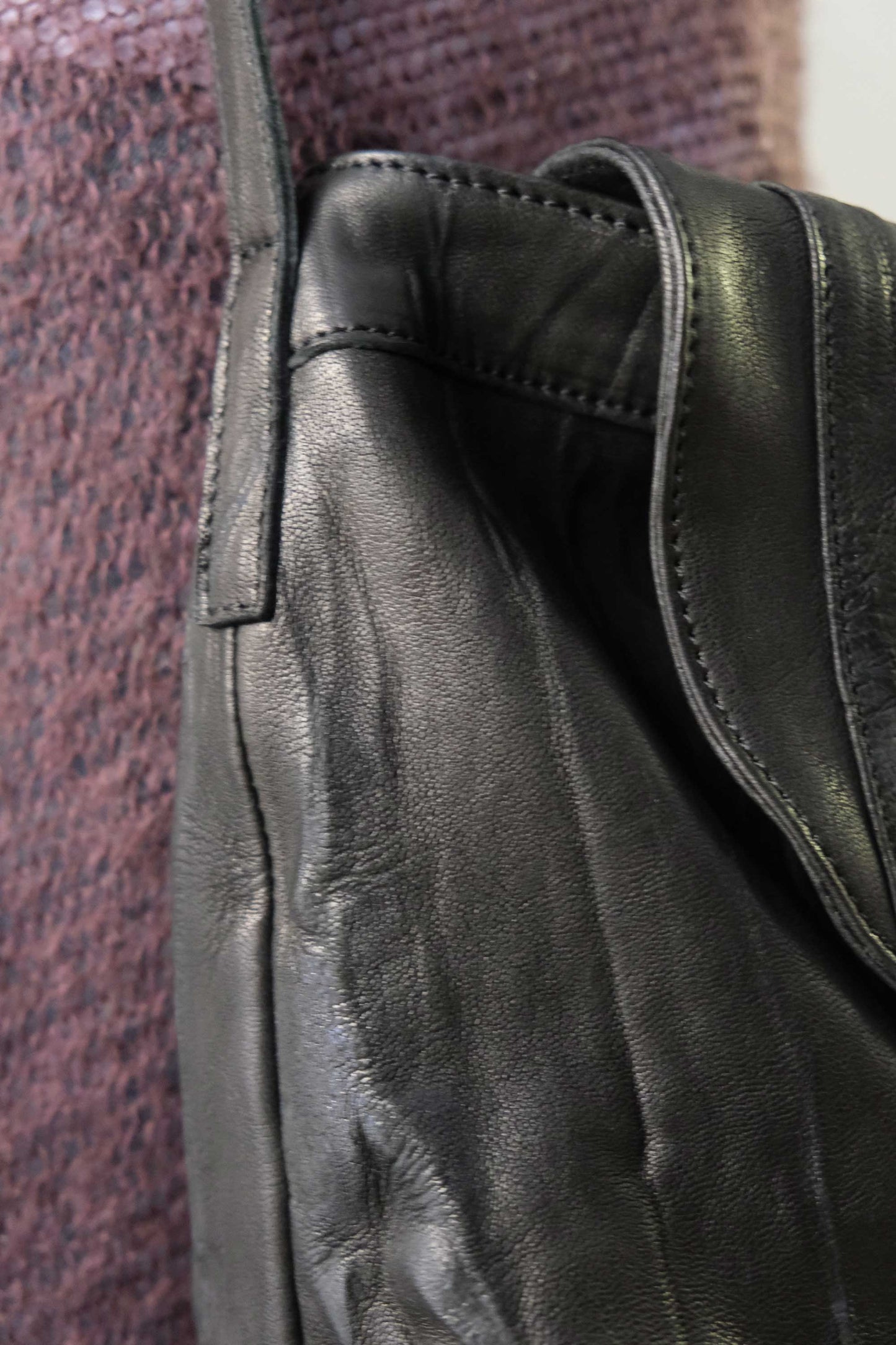 Do saddle bag black in soft nappa lomé - Made in Italy -