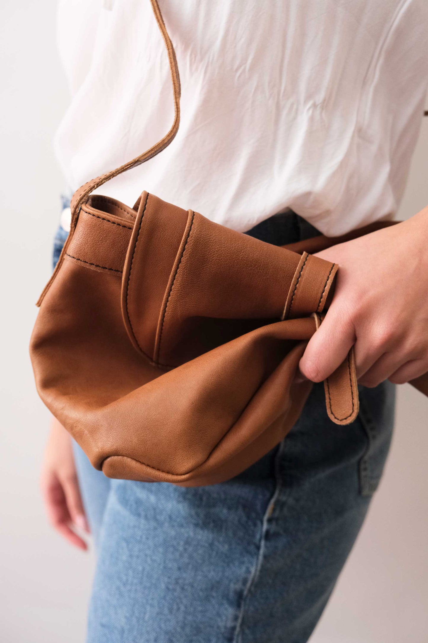 PRE ORDER discount 15%-Do saddle bag in cognac soft nappa - use code PREORDER15 - ESTIMATED DELIVERY SEPTEMBER 15- Made in Italy -
