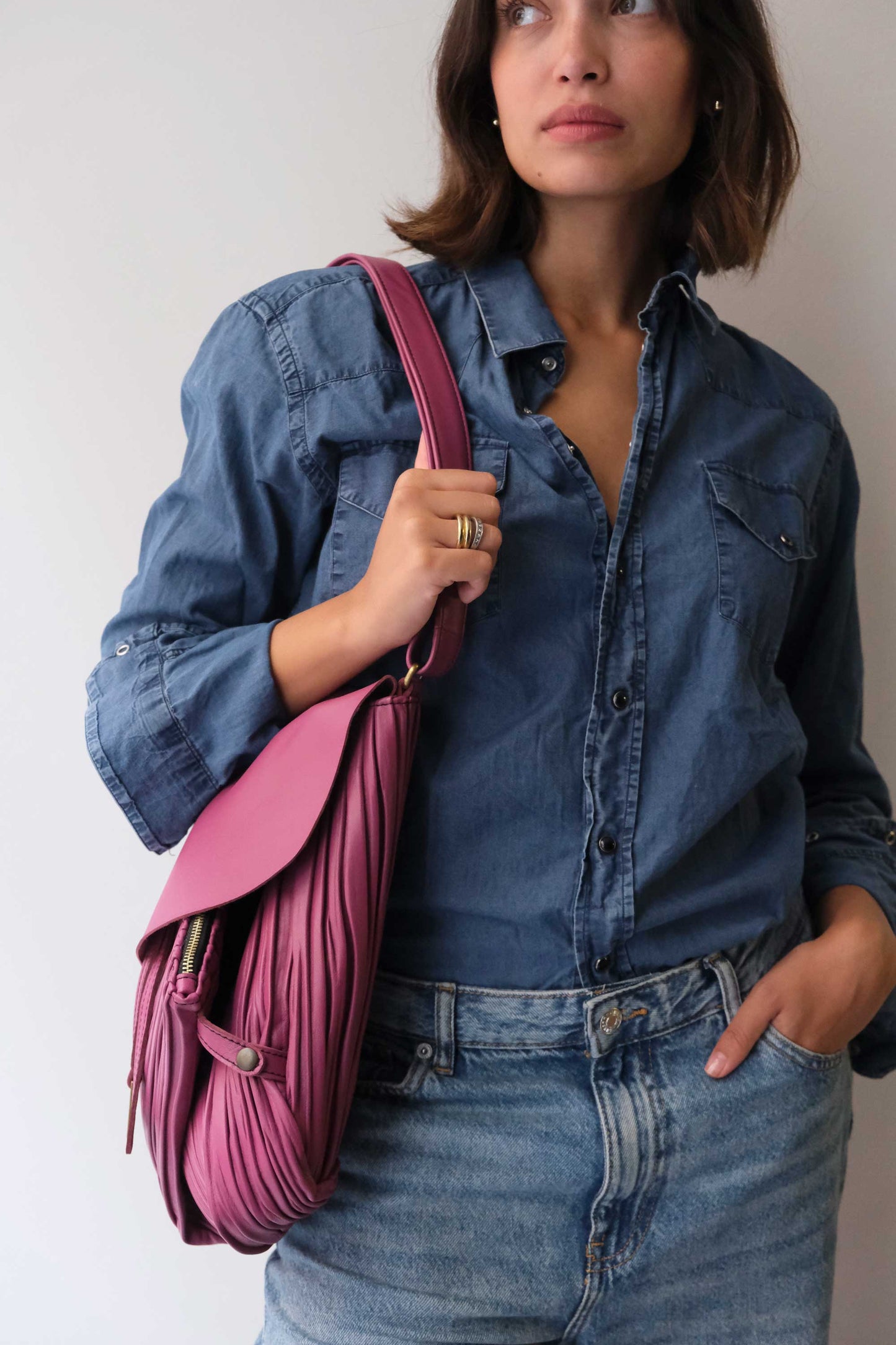 PREORDINE sconto 15% - Gabri borsa tote in nappa plissettata color barolo - usa il codice PREORDER15 - LA CONSEGNA E' STIMATA PER LA FINE DI SETTEMBRE- Made in Italy -