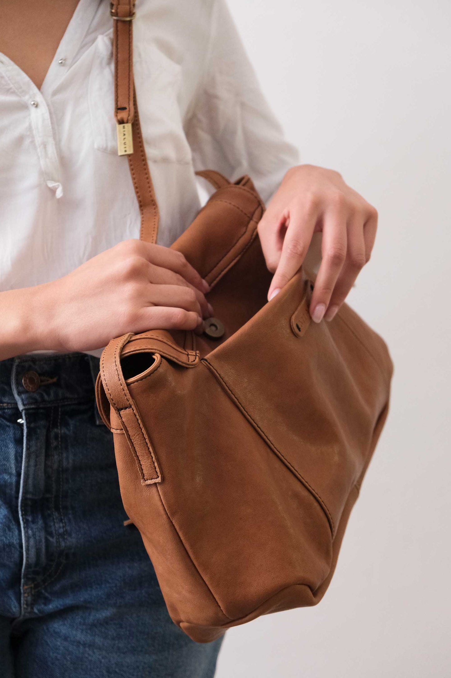 PRE ORDER discount 15%-Do saddle bag in cognac soft nappa - use code PREORDER15 - ESTIMATED DELIVERY SEPTEMBER 15- Made in Italy -