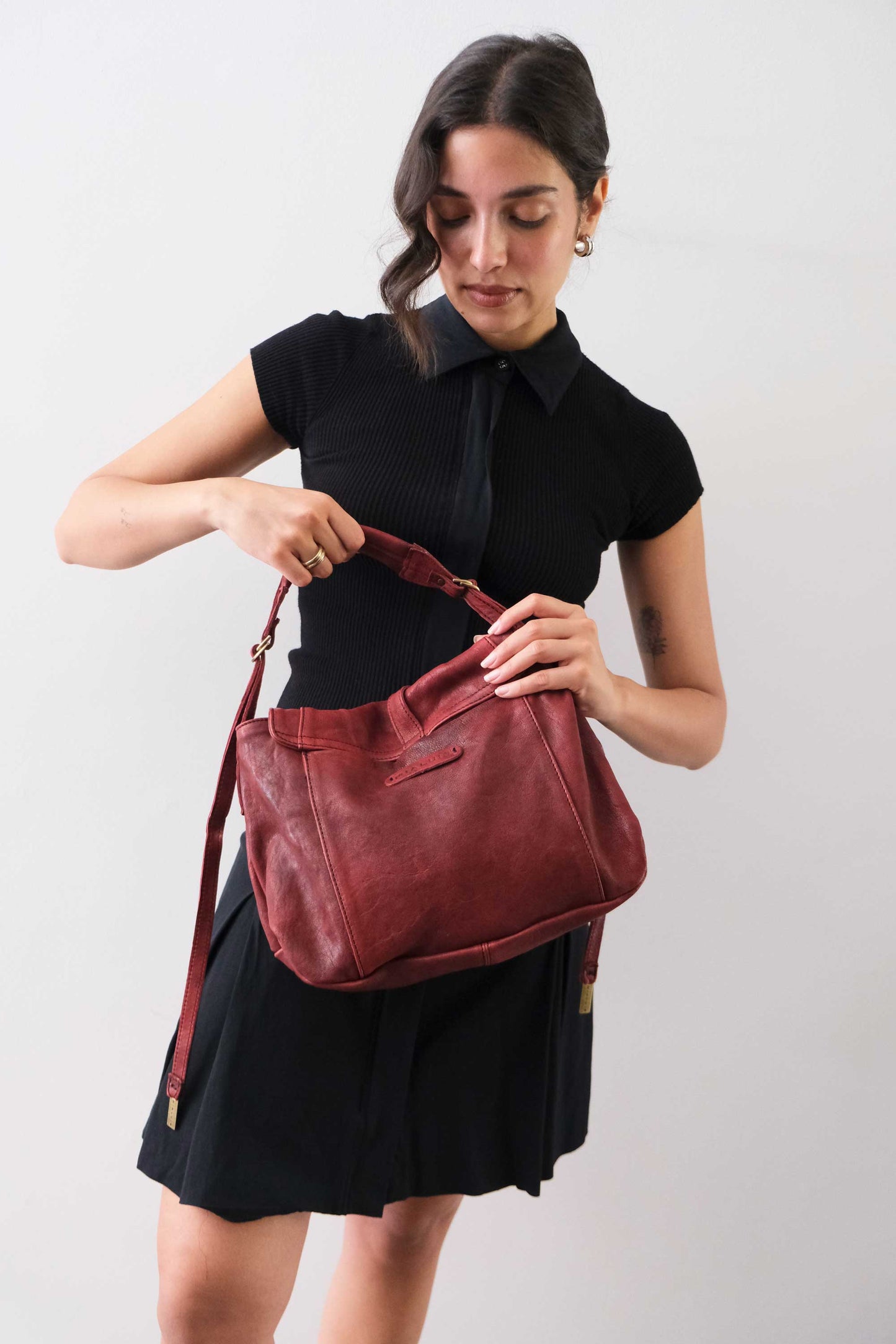 PRE ORDER discount 15%-Do saddle bag in habanero soft nappa washed - use code PREORDER15 - ESTIMATED DELIVERY SEPTEMBER 15- Made in Italy -