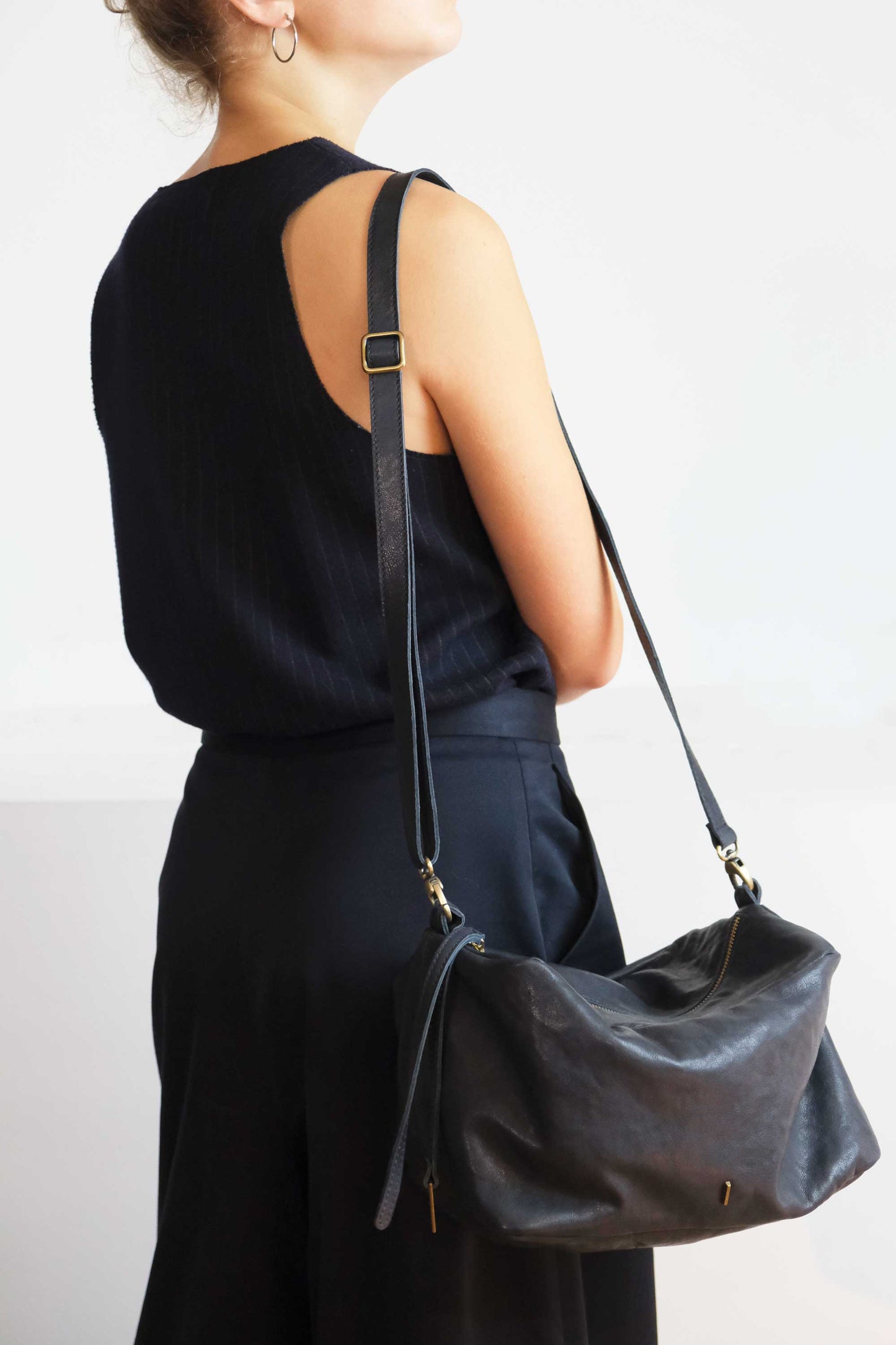 Bobo Torchon top handle bag in vegetable nappa leather