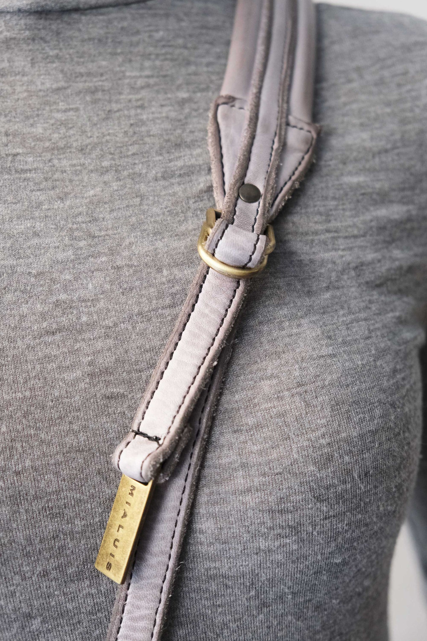 Do mini saddle bag in ash turner calf soft leather - Made in Italy-