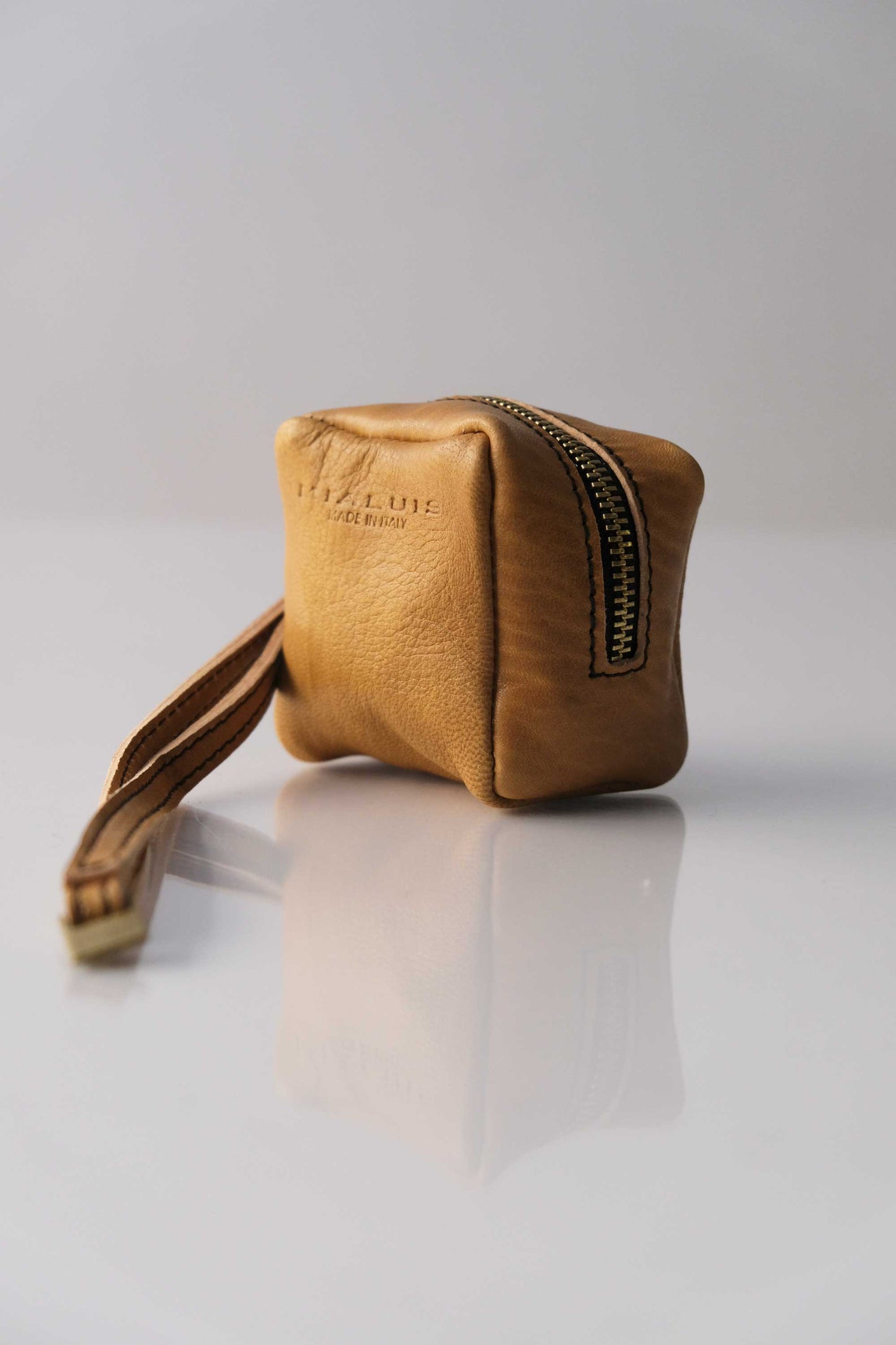 Dream box mini pochette in nappa color natural conciata al vegetale - Made in Italy