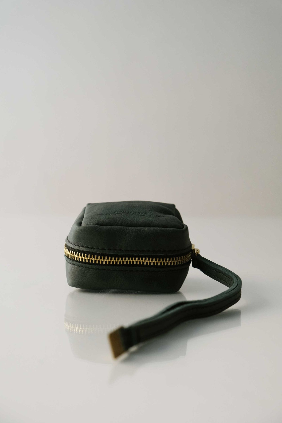 Dream box mini pochette in teal calf leather - Made in Italy -