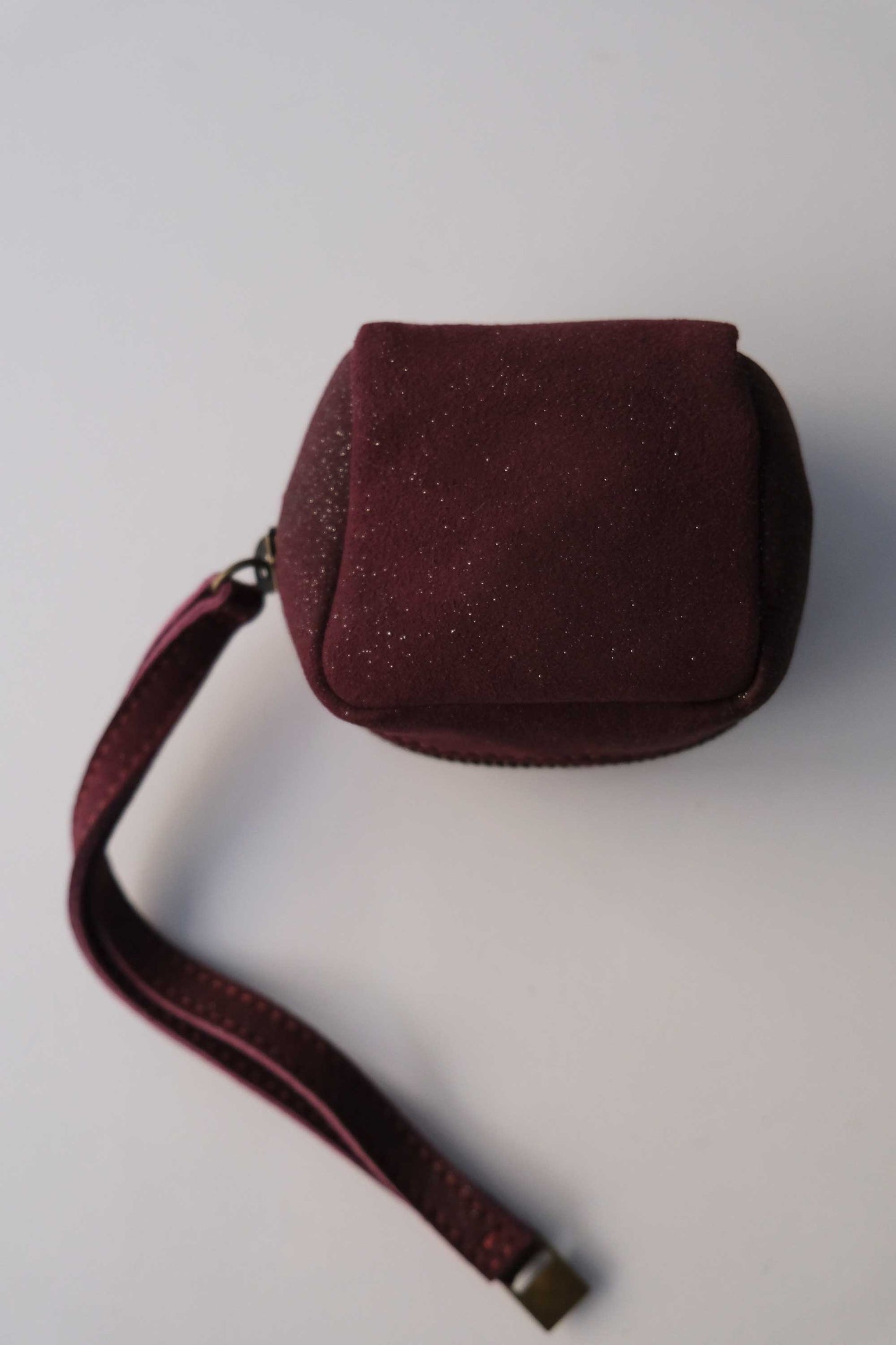 Dream box mini pochette in glitter soft leather