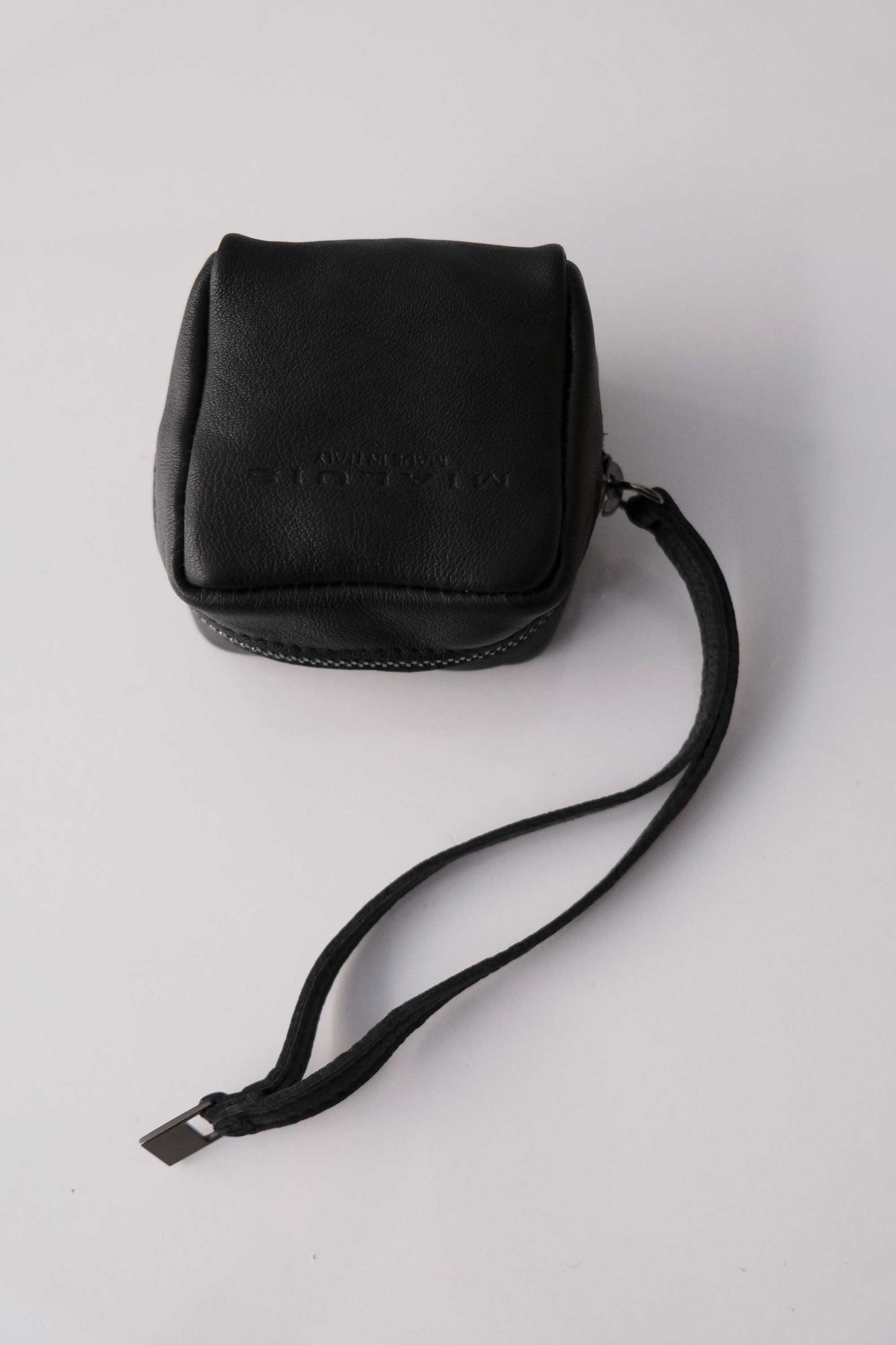 Dream box mini pochette in morbida pelle nera - Made in Italy -
