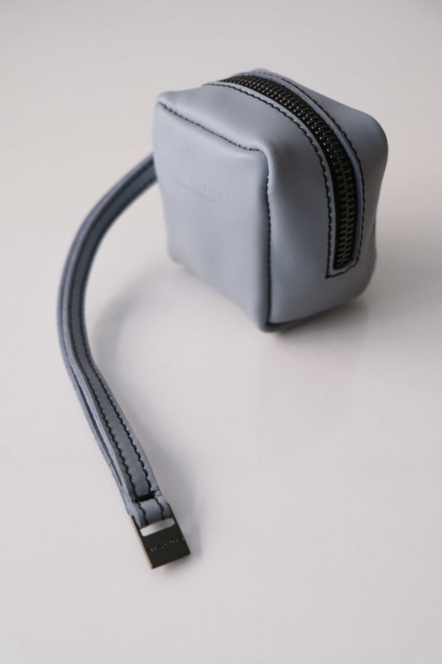 Dream box mini pochette in morbida pelle color pioggia - Made in Italy -