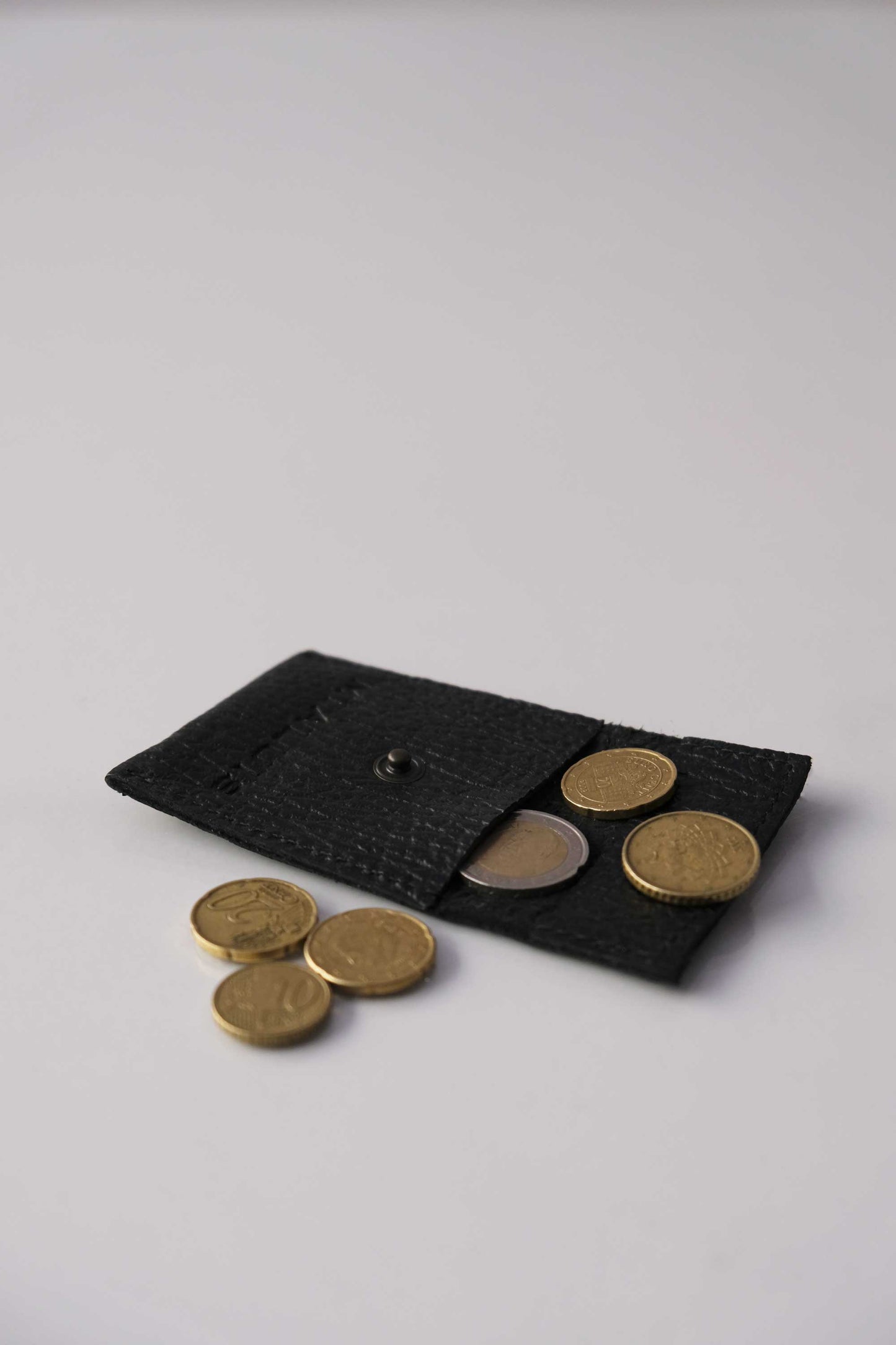 Dream Seed black calf leather coin pouch - Made in Italy -
