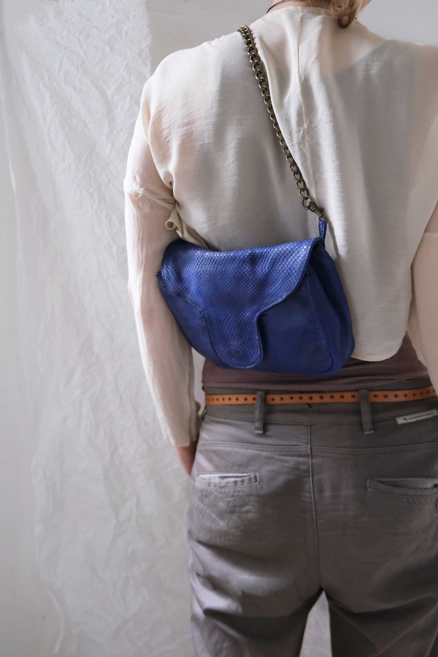 Lucy clutch bag in Turner python print leather