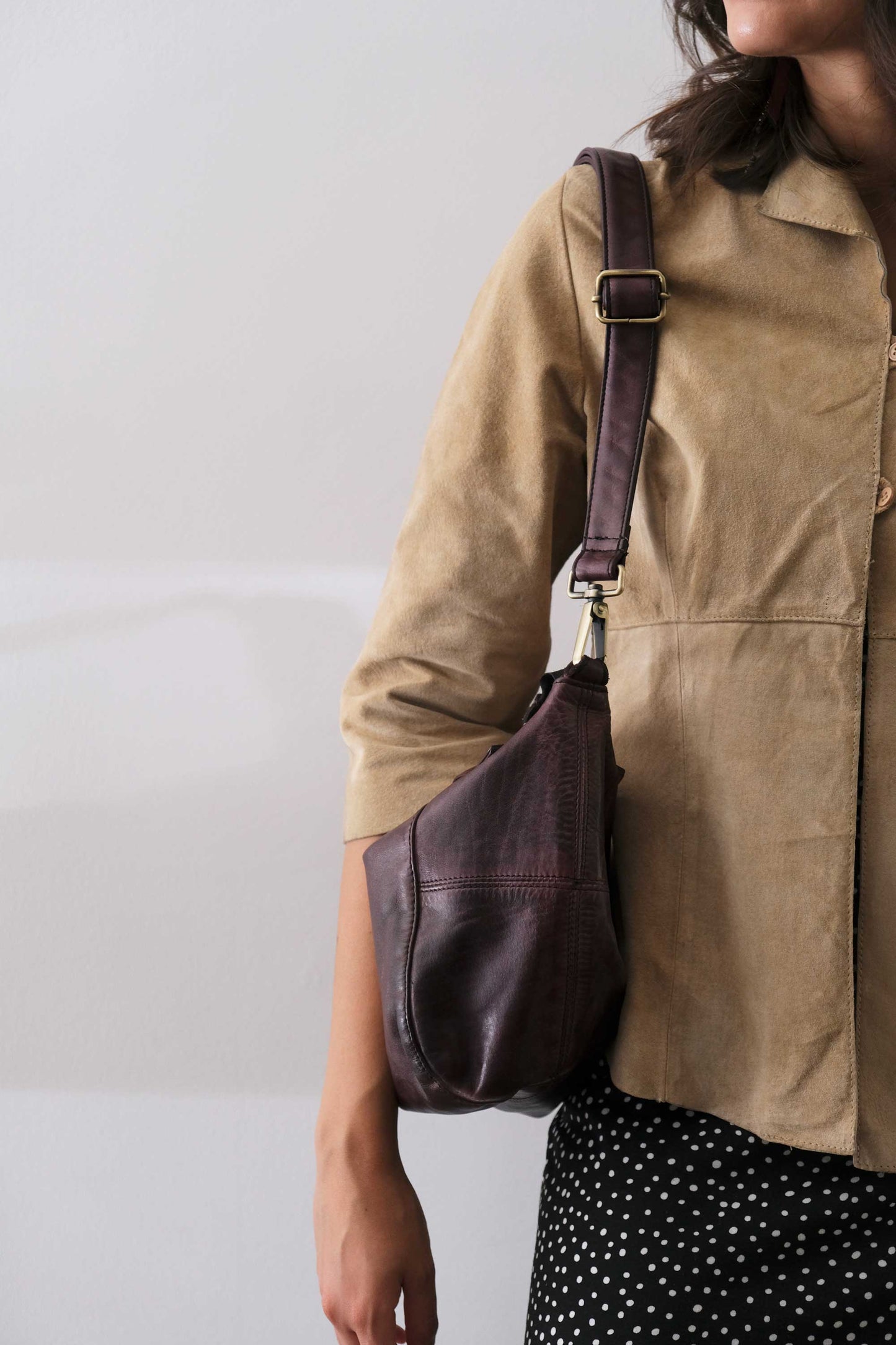 PRE ORDER discount 15%-Marty bag in plum turner calf soft leather - use code PREORDER15 - ESTIMATED DELIVERY SEPTEMBER 15- Made in Italy -