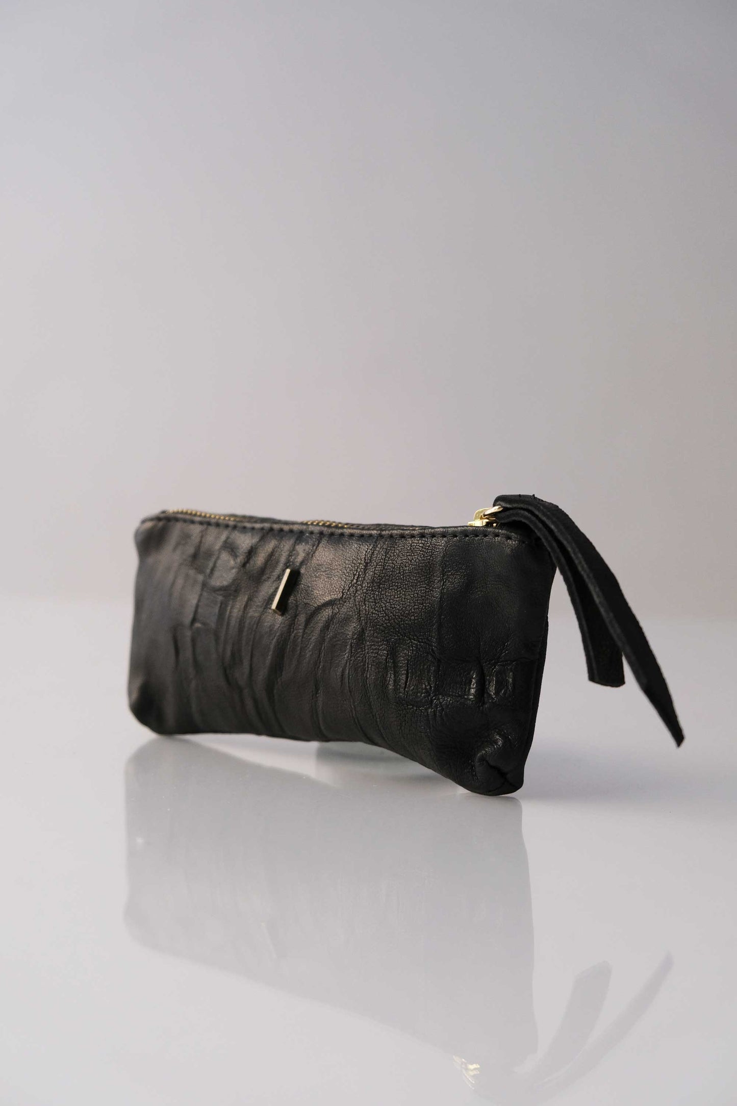 Mix nappa nera - Pochette sostenibile - Made in Italy -