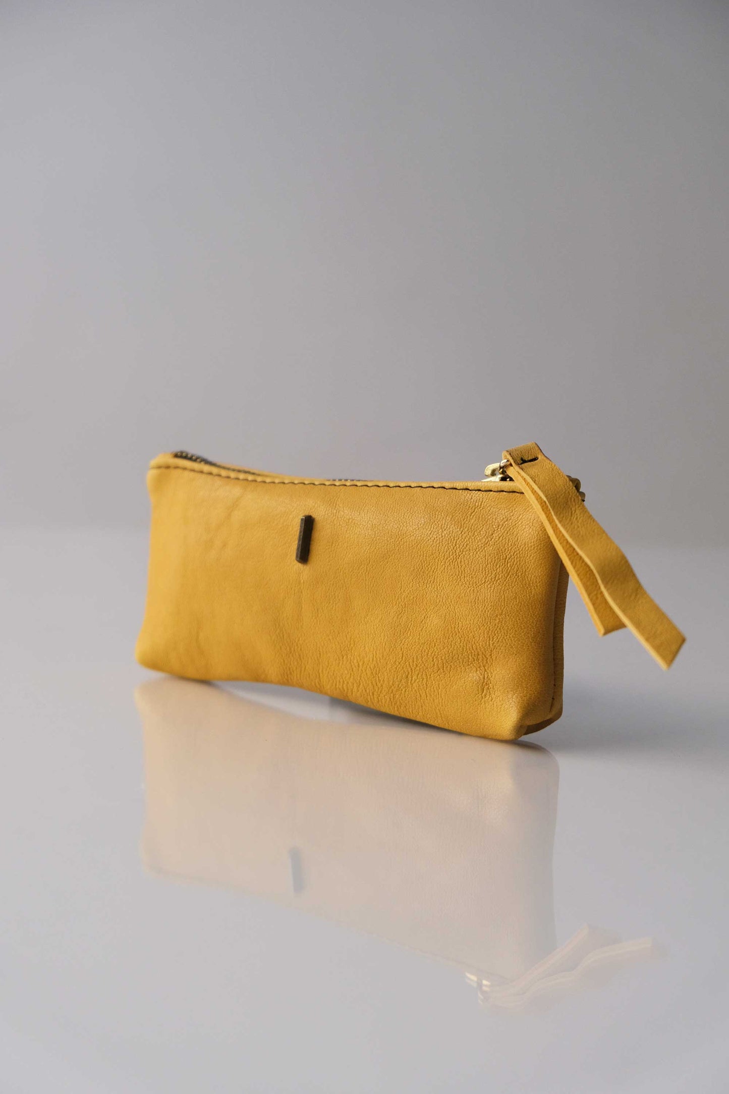 Mix nappa curcuma - Pochette sostenibile - Made in Italy -