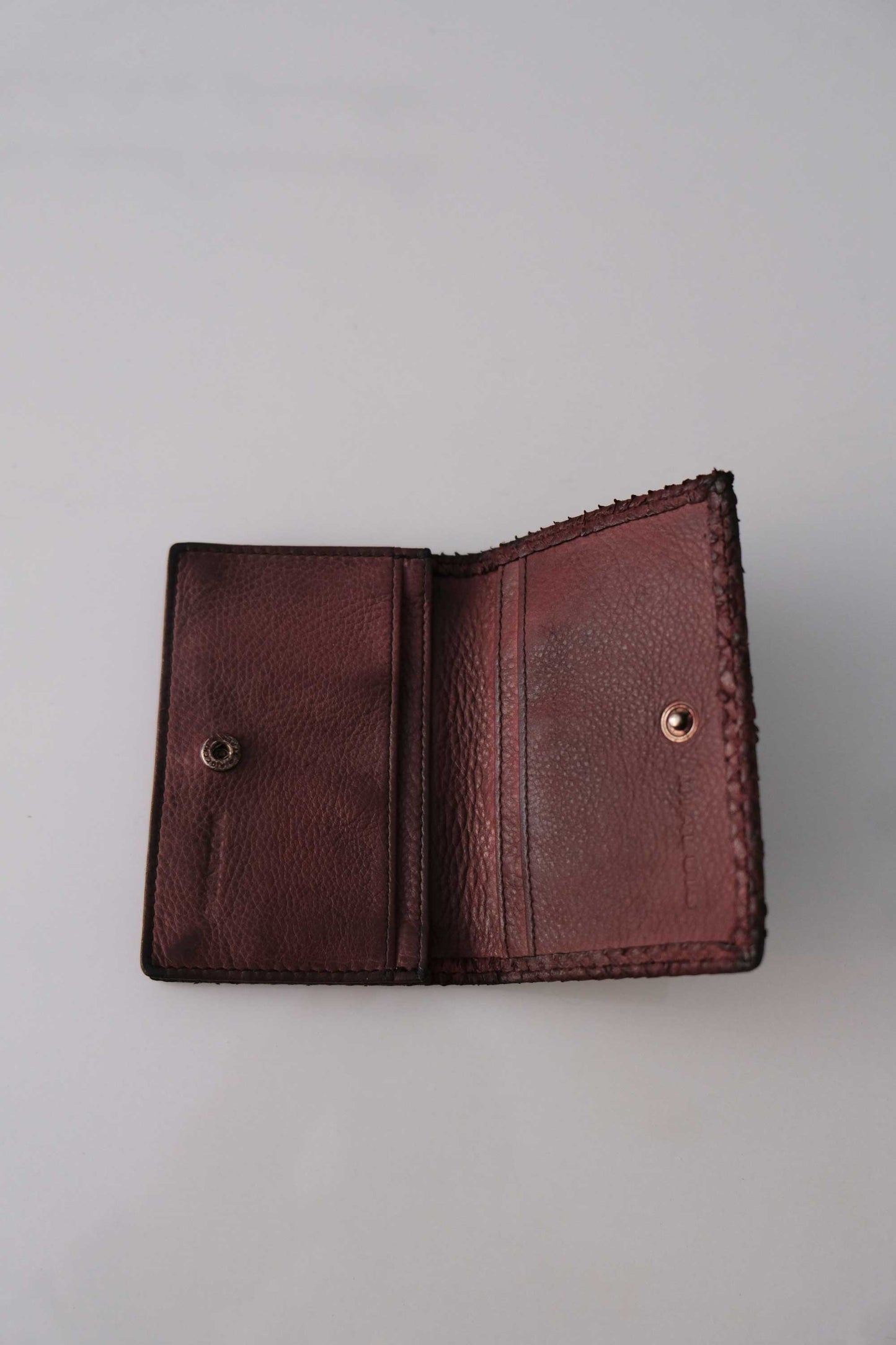 Card holder in Turner leather - Burgundy -