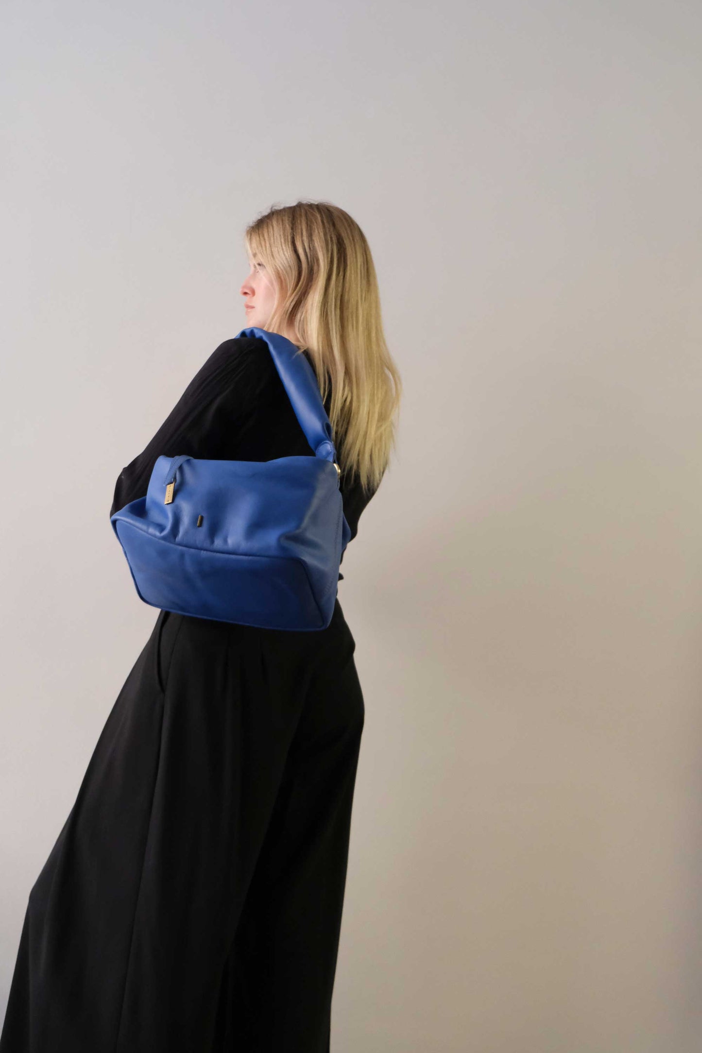 Bobo top handle bag in soft china leather