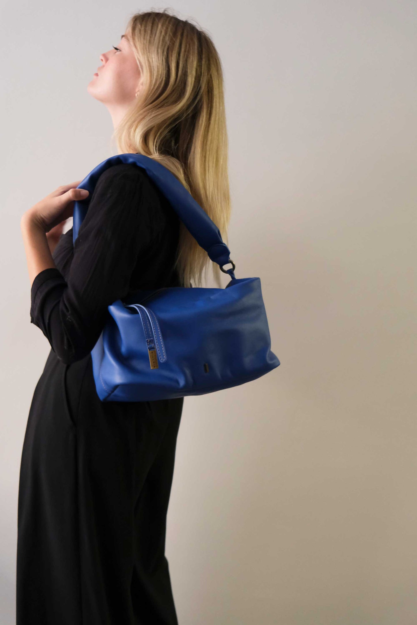 Bobo top handle bag in soft china leather