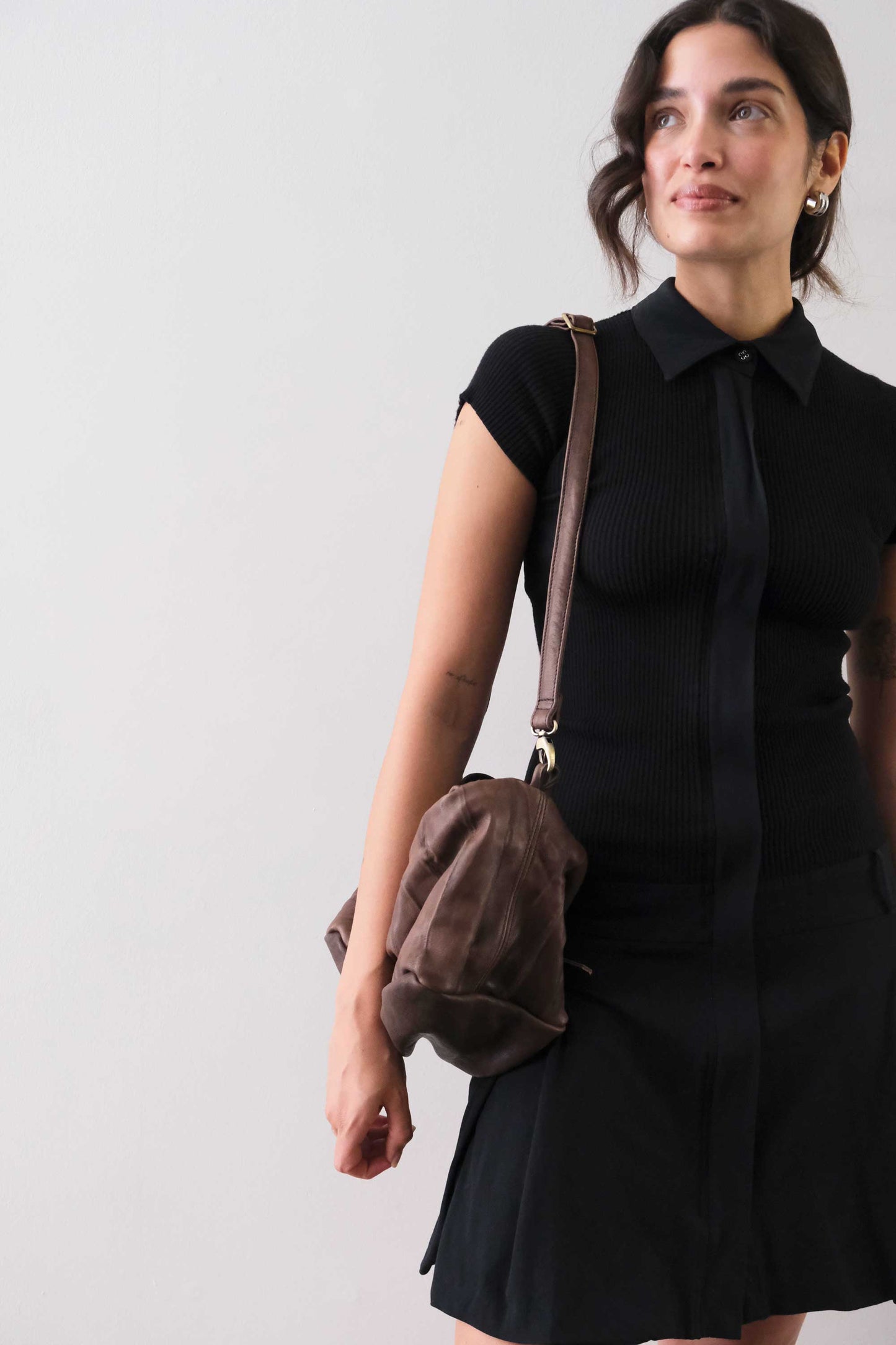 PRE ORDER discount 15%-Bobo top handle bag in brown nappa lomè soft leather - use code PREORDER15 - ESTIMATED DELIVERY SEPTEMBER 15- Made in Italy -