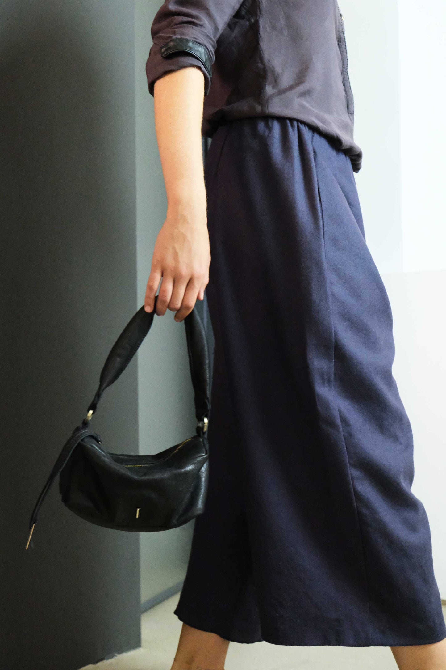 Bobo mini in black nappa vegetable leather