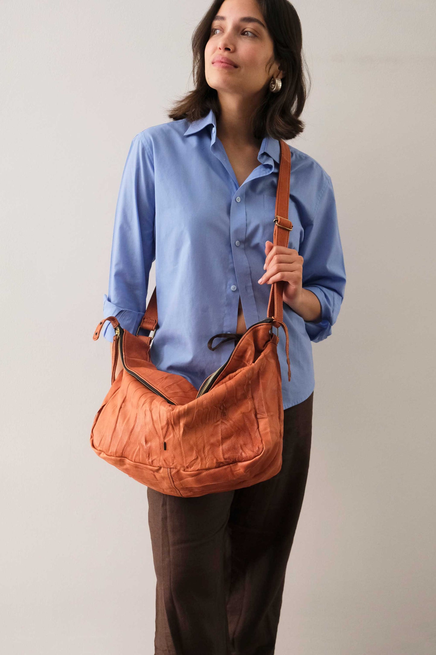 Chicca hobo bag in morbida nappa lomé lips - Made in Italy -