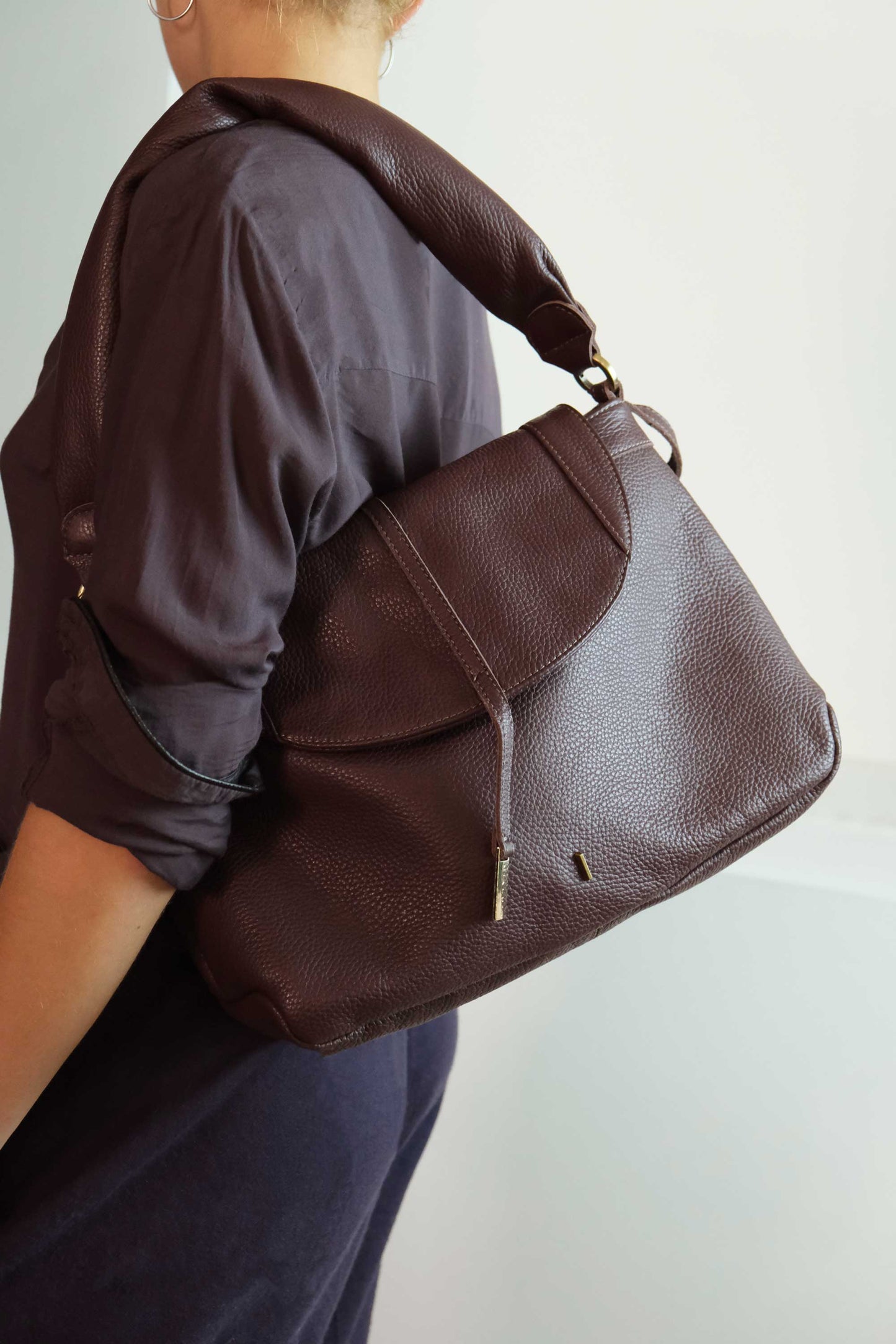 Do Torchon saddle bag in leather with natural grain