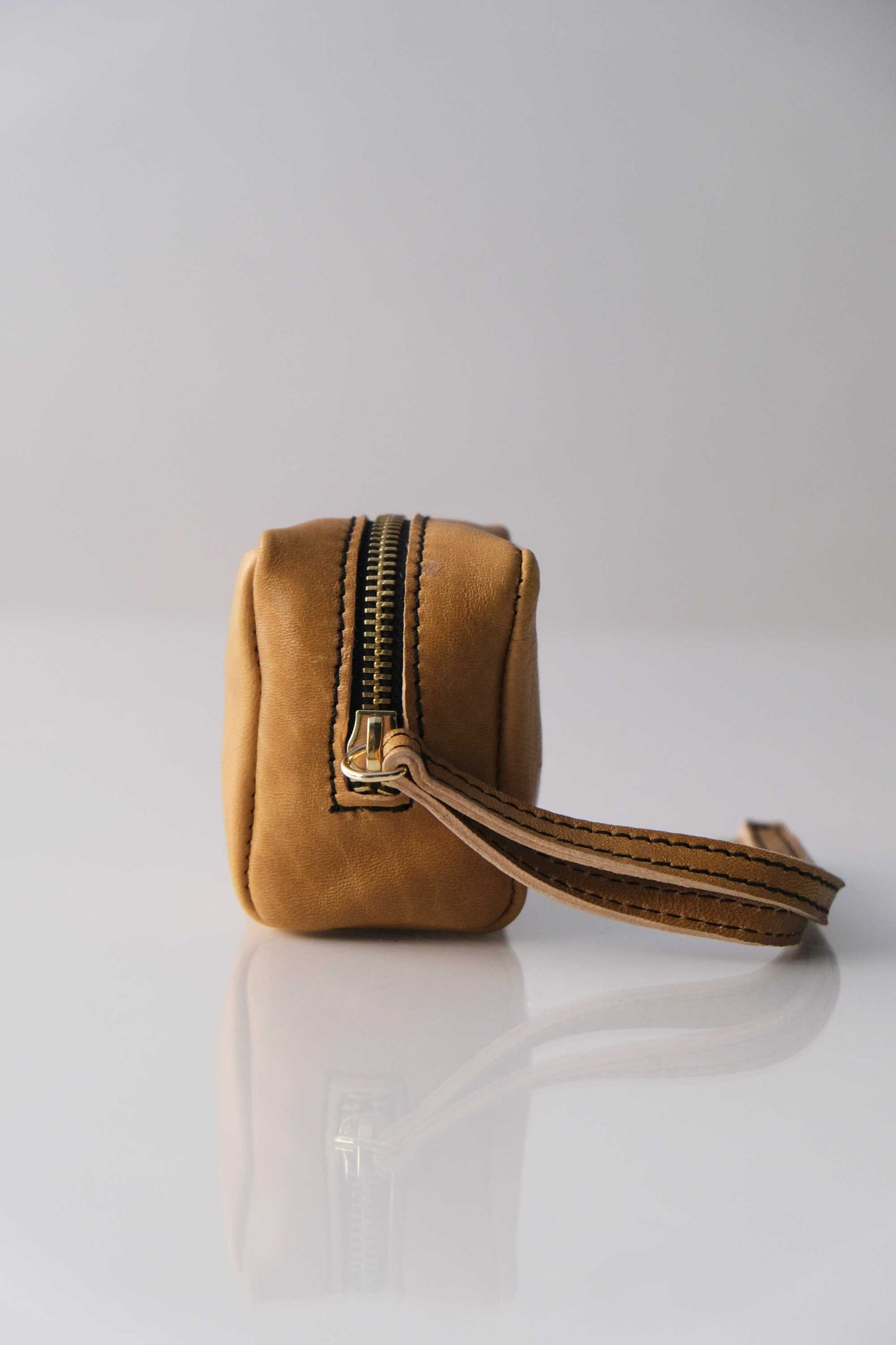 Dream box mini pochette in nappa color natural conciata al vegetale - Made in Italy