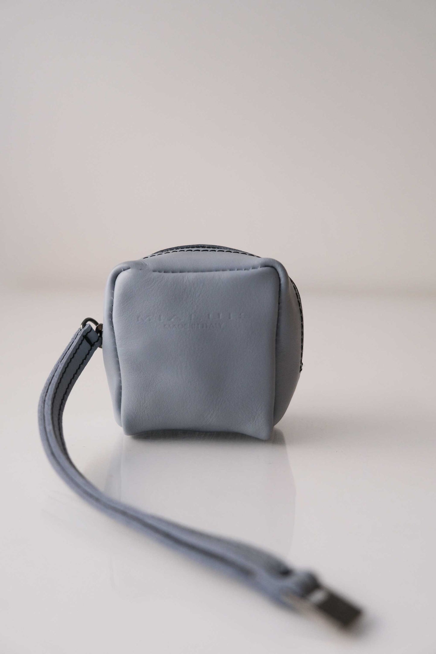Dream box mini pochette in morbida pelle color pioggia - Made in Italy -