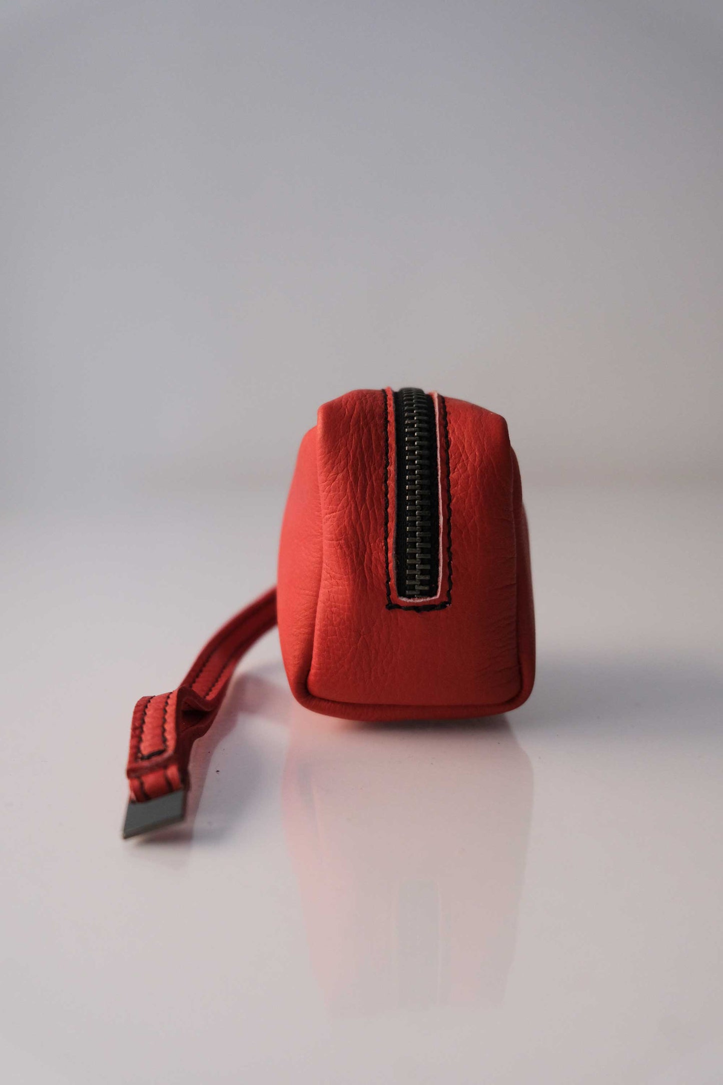 Dream box mini pochette in red soft leather