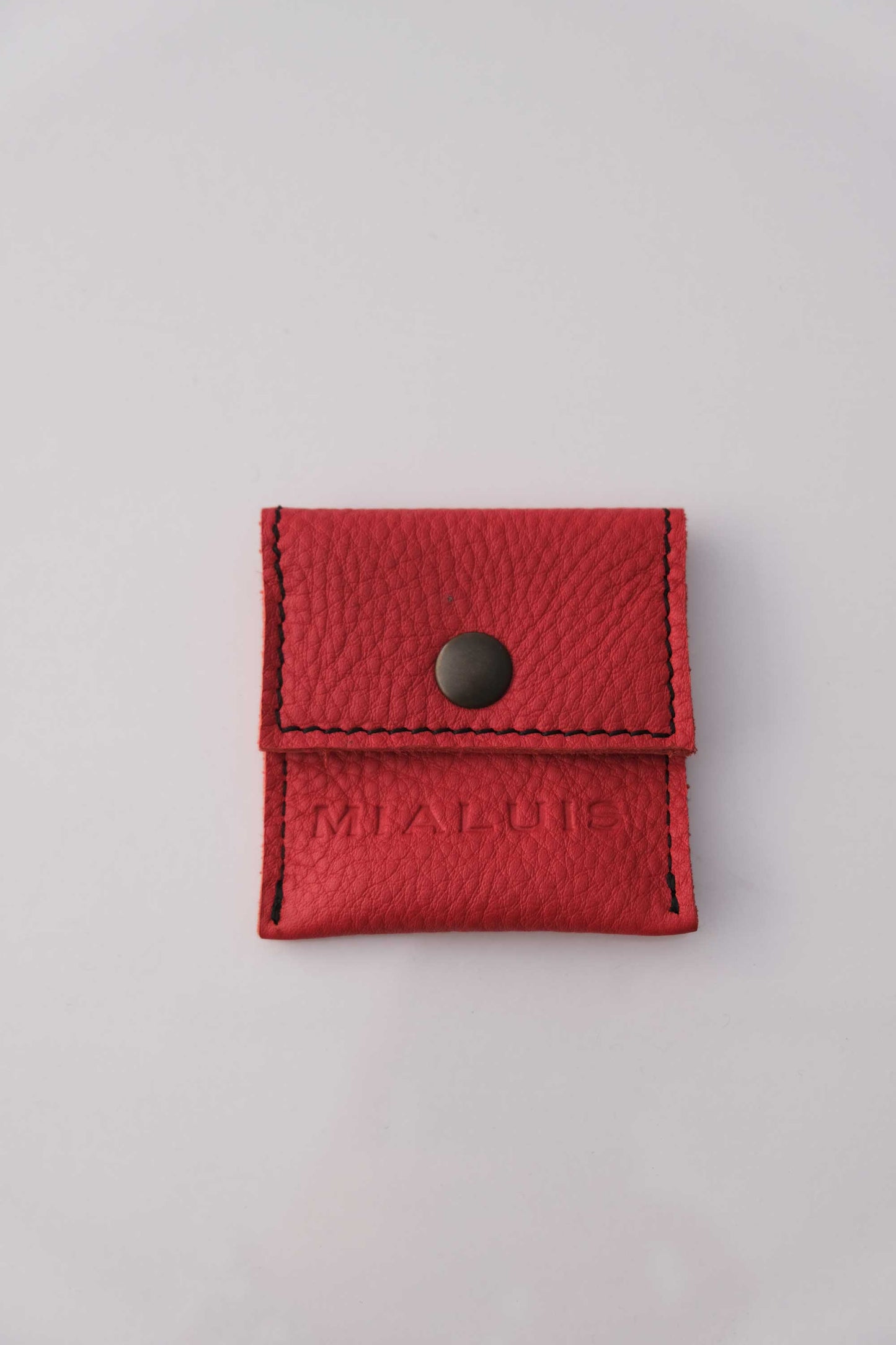 Dream Seed red calf leather coin pouch - Made in Italy -