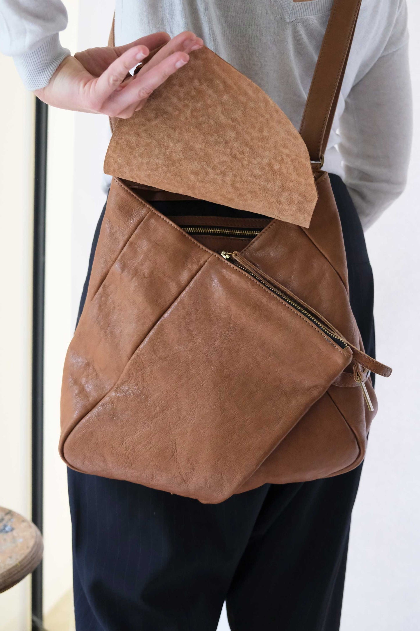 Gabri tote bag in soft nappa