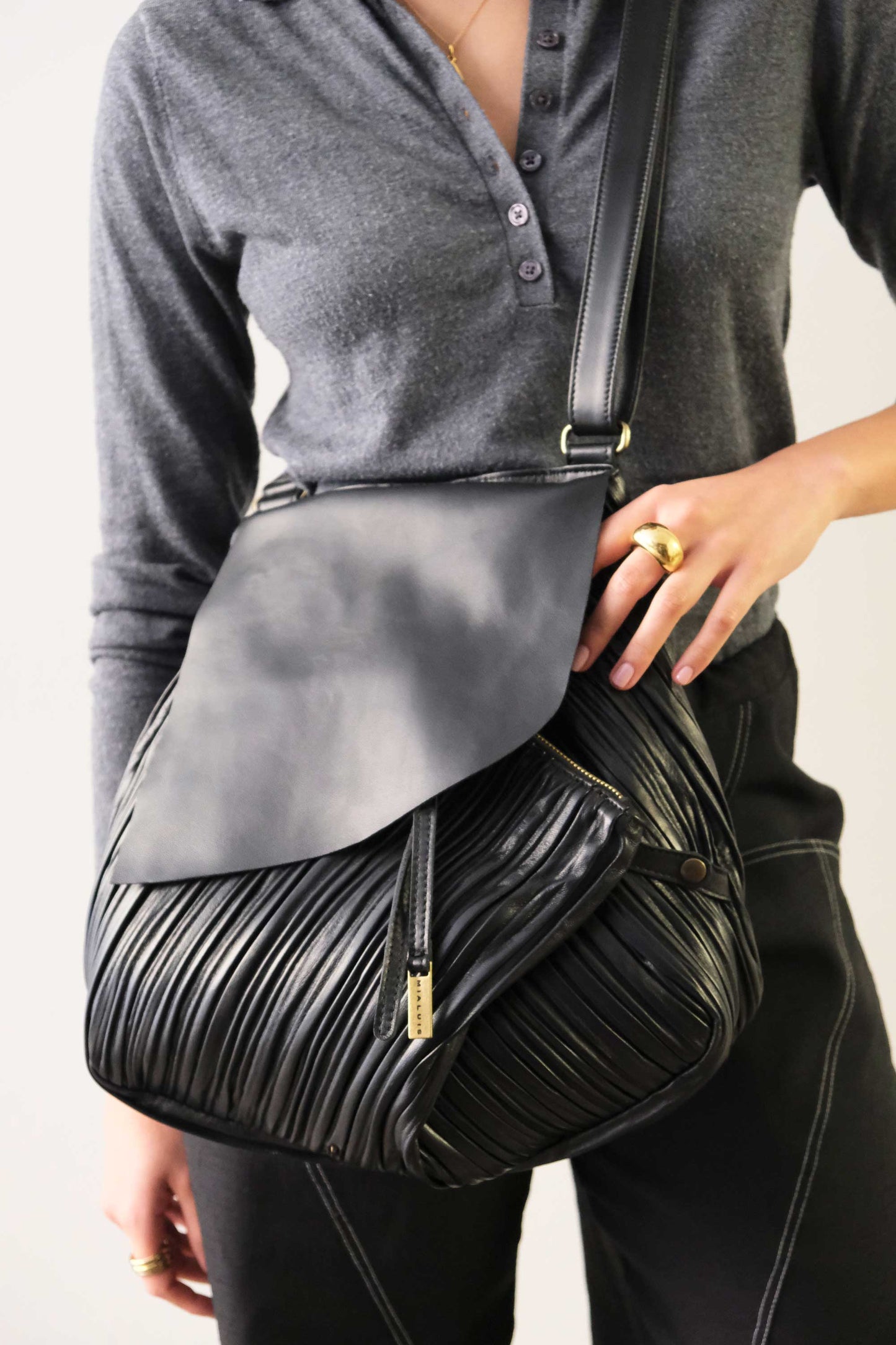 PRE ORDER discount 15%-Gabri tote bag in pleated black colour nappa leather  - use code PREORDER15 - DELIVERY IS ESTIMATED WITHIN APPROXIMATELY 30 DAYS FROM THE ORDER DATE - Made in Italy -