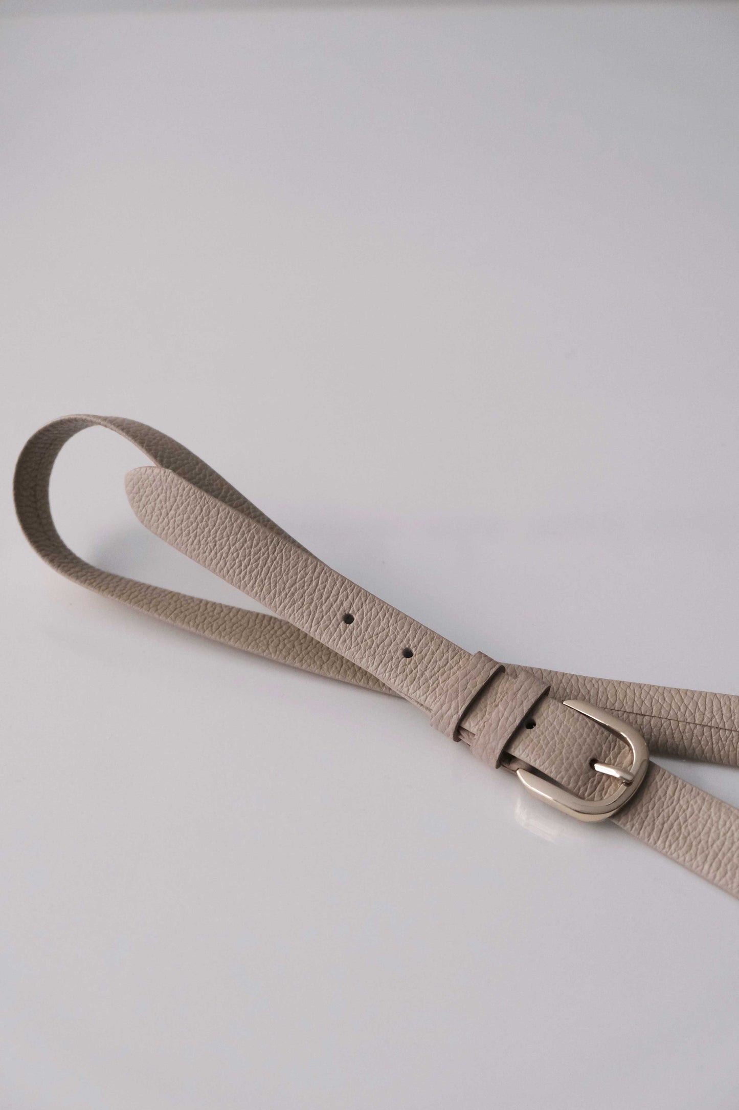 Belt Linea natural grain calf cream - Made in Italy -