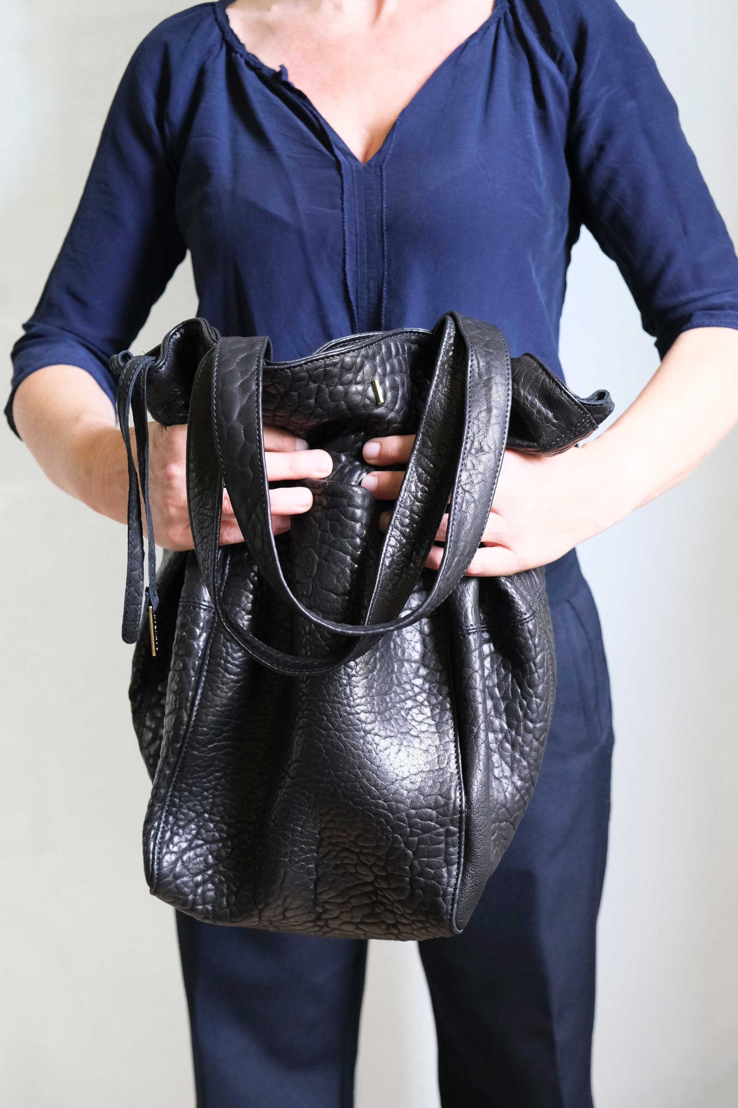 Mele tote bag in mutton vegetable leather