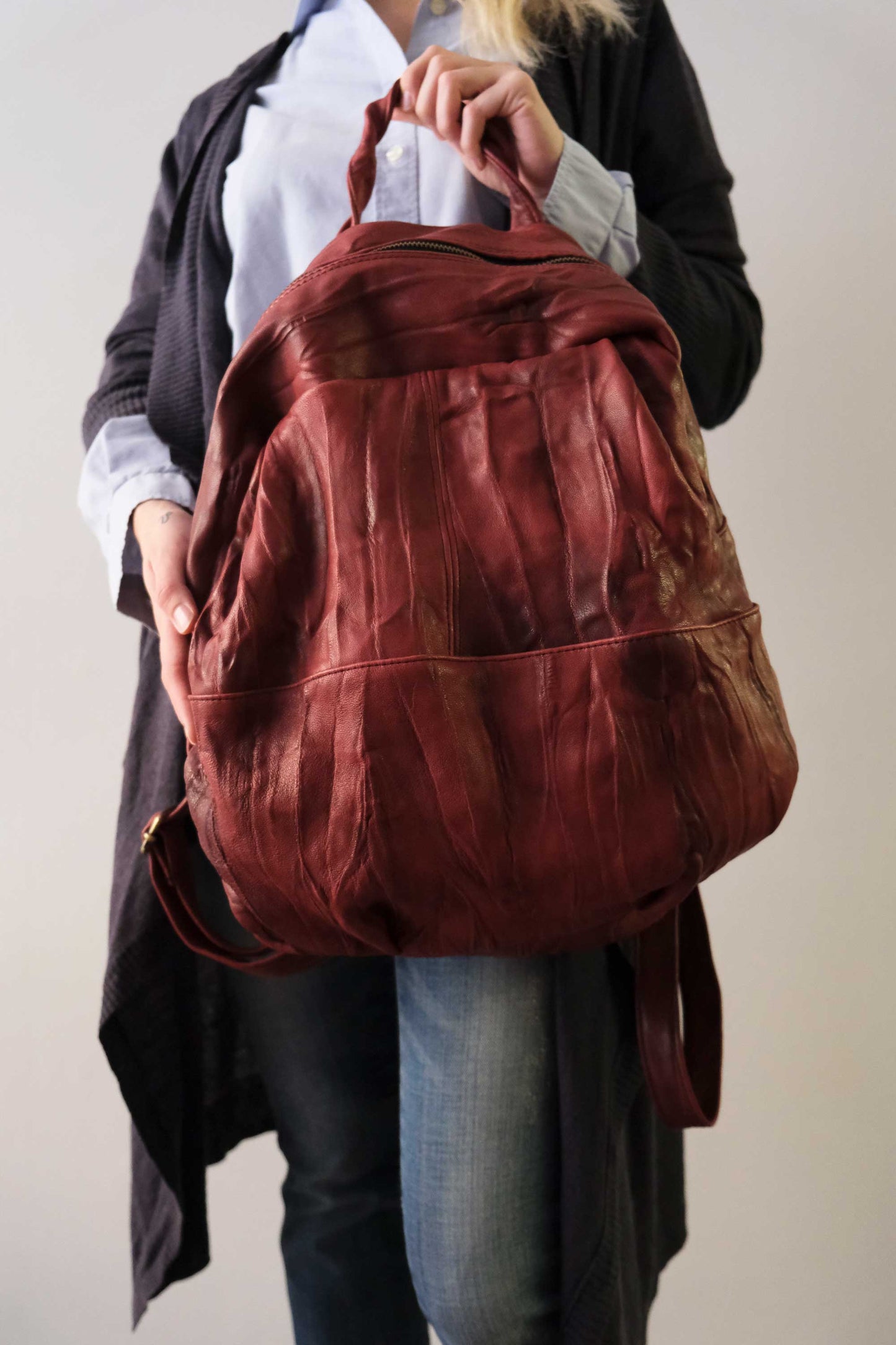 Nerina backpack in lome leather