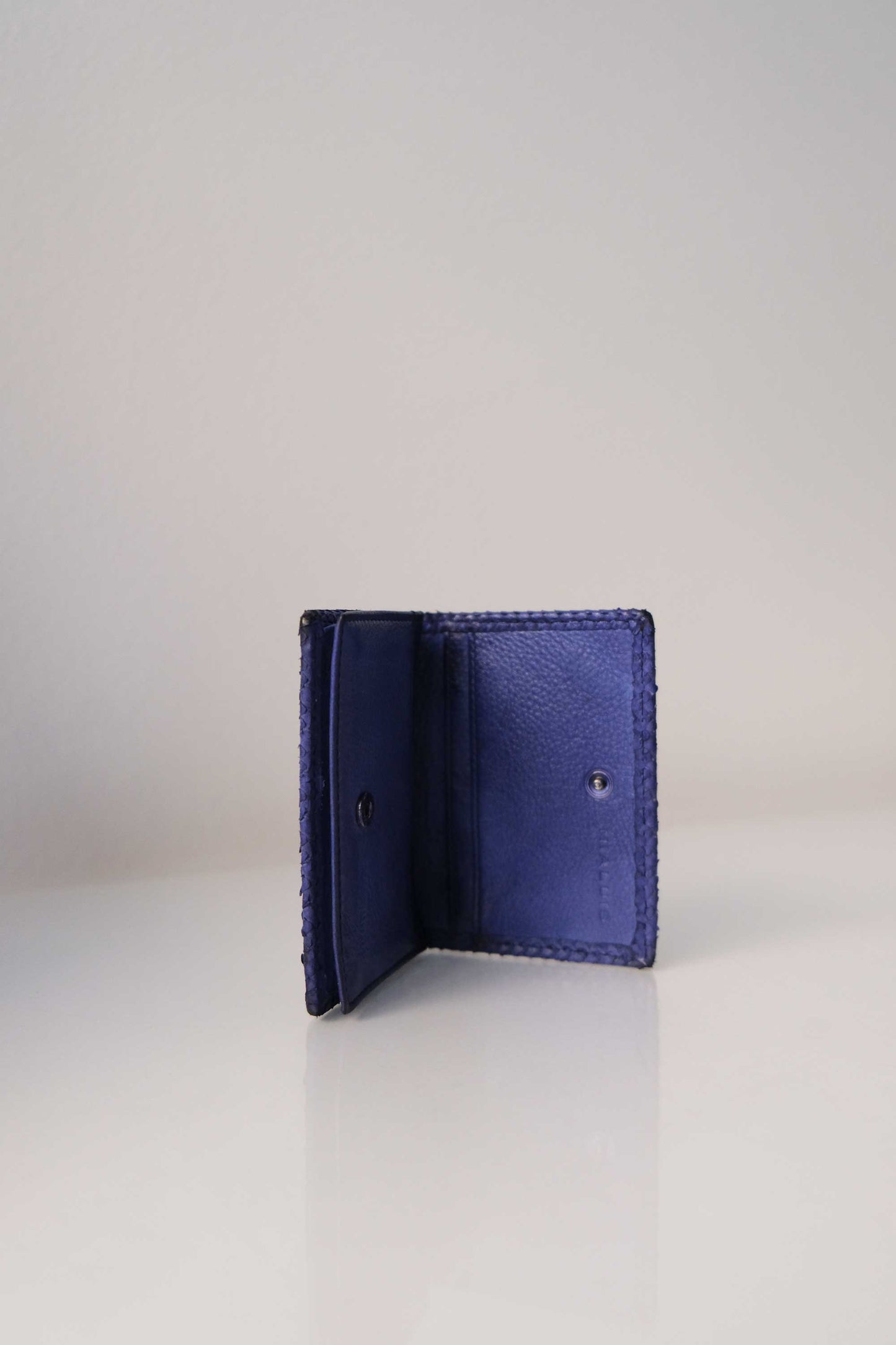 Card holder in Turner leather - Blueberry -