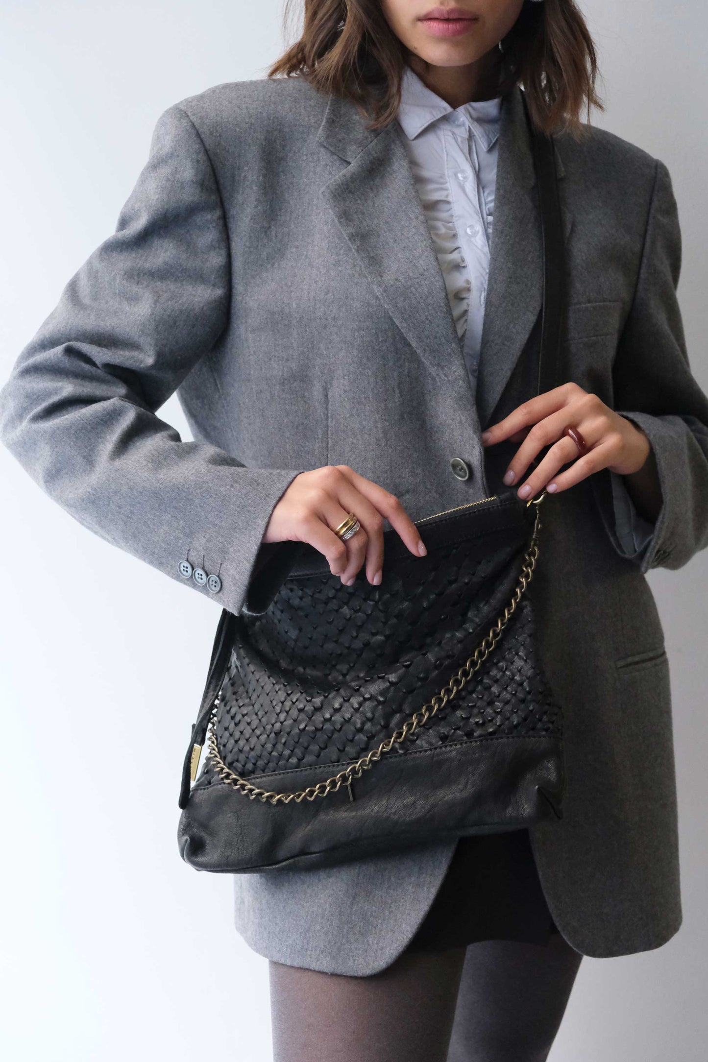 PRE ORDER discount 15%-Zoe in black perforated nappa leather - use code PREORDER15 - ESTIMATED DELIVERY SEPTEMBER 15- Made in Italy -