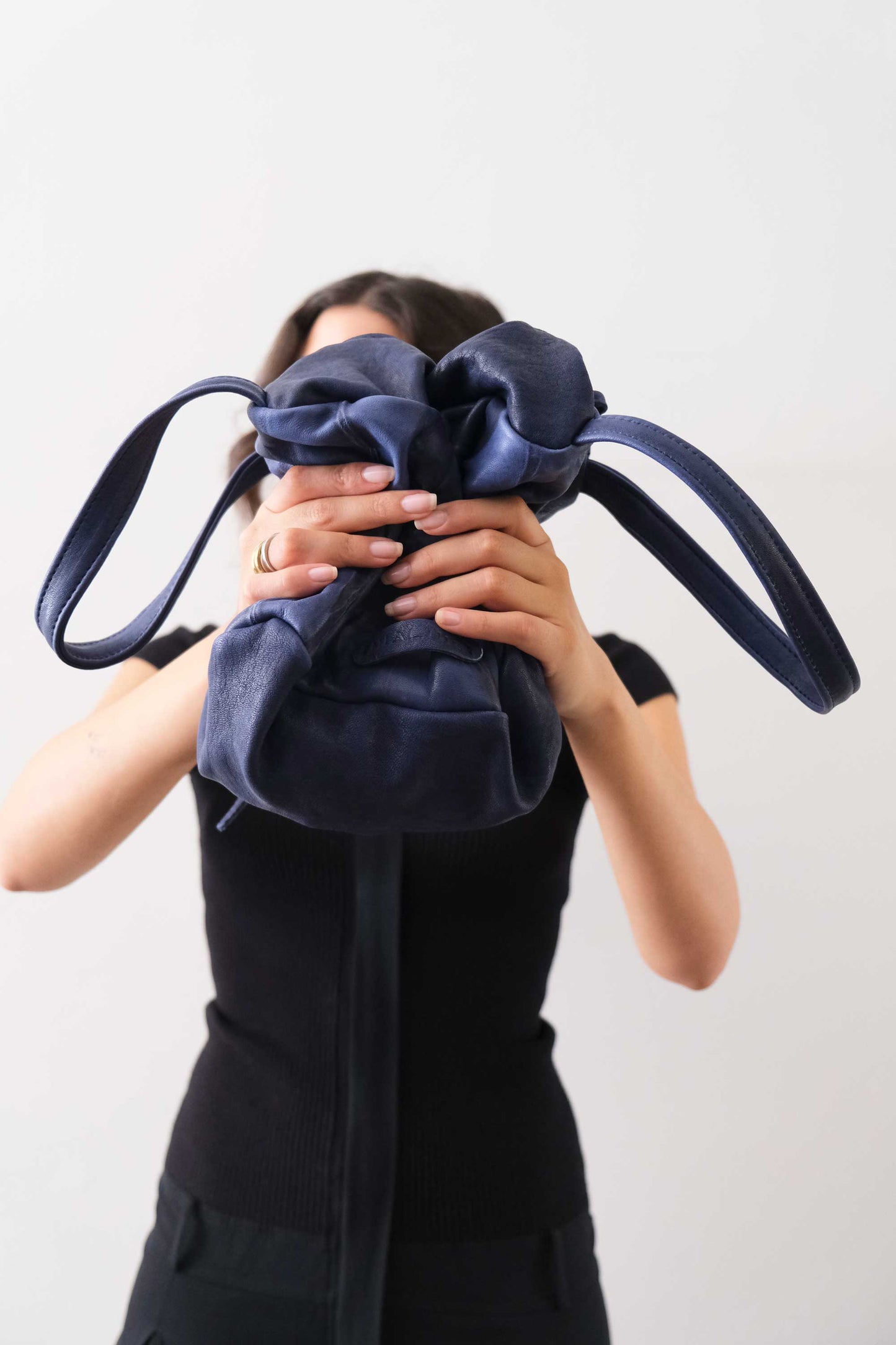 PRE ORDER discount 15%-Bobo top handle bag in cobalto nappa lomè soft leather - use code PREORDER15 - ESTIMATED DELIVERY SEPTEMBER 15- Made in Italy -