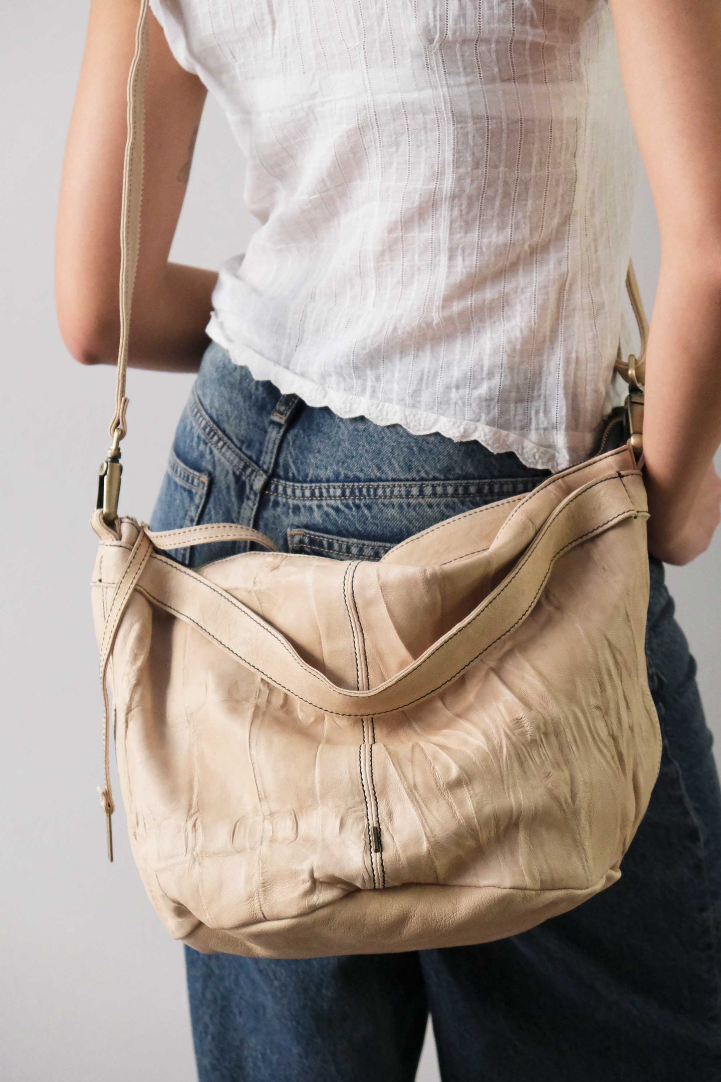Carola bag corda morbida nappa lomè - Made in Italy -