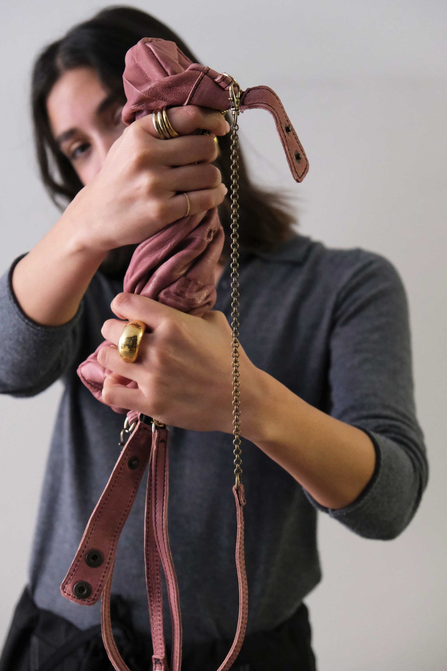 PRE ORDER discount 15%-Chicca Media hobo bag in mauve lomé nappa- use code PREORDER15 - DELIVERY IS ESTIMATED WITHIN APPROXIMATELY 30 DAYS FROM THE ORDER DATE- Made in Italy -