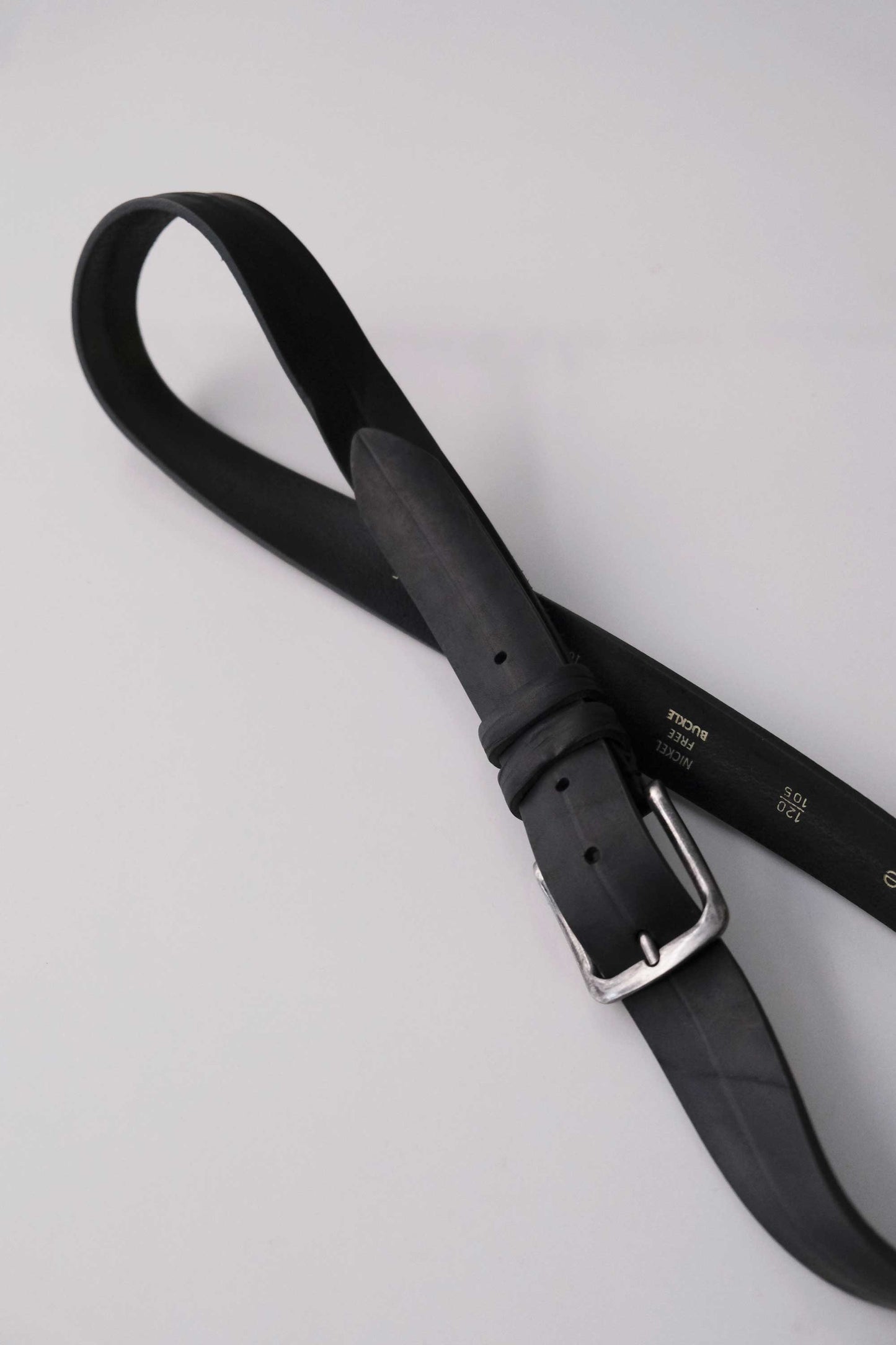 Belt Punto – Men’s vegetable-tanned leather black – Made in Italy