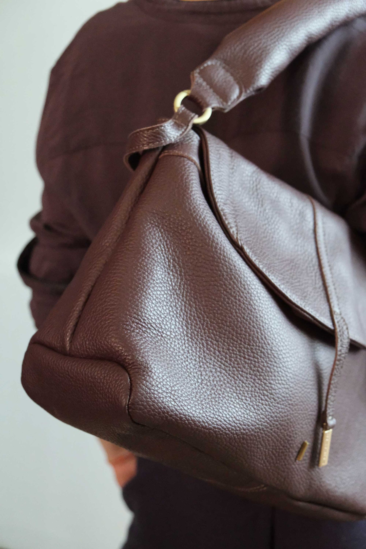 Do Torchon saddle bag in leather with natural grain