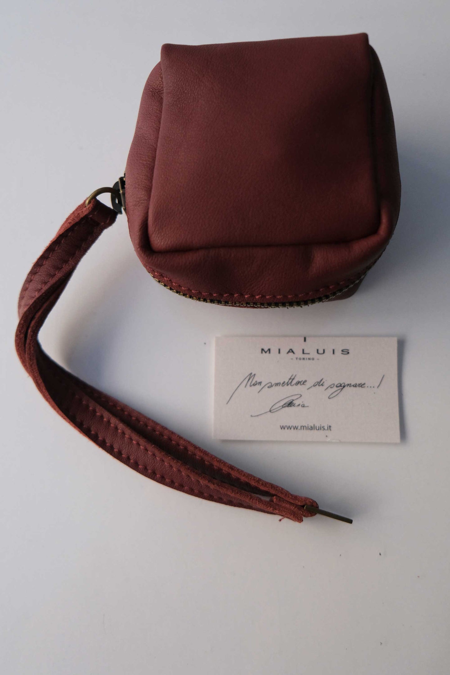 Dream box mini pochette in marboro soft leather