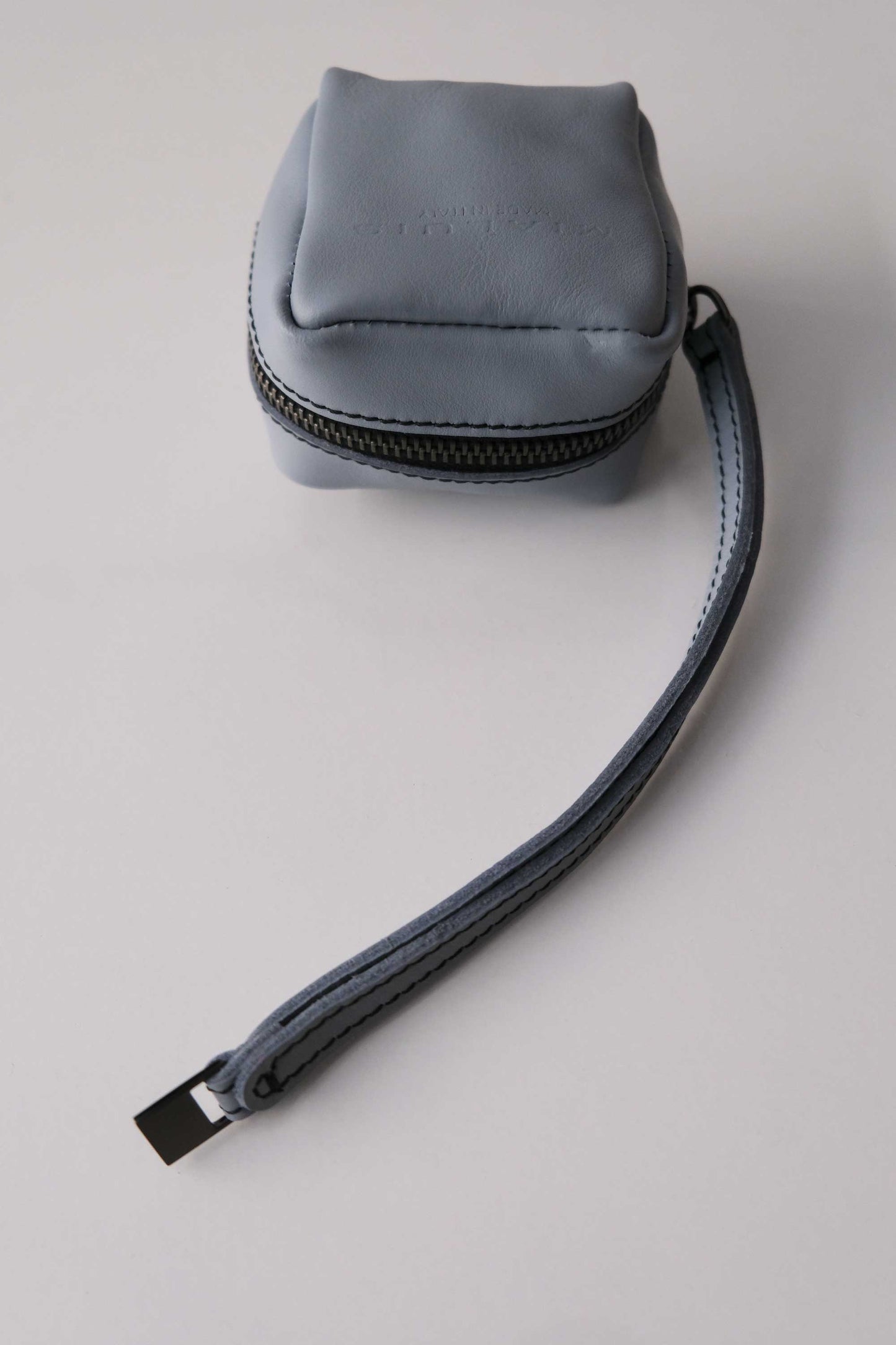 Dream box mini pochette in morbida pelle color pioggia - Made in Italy -