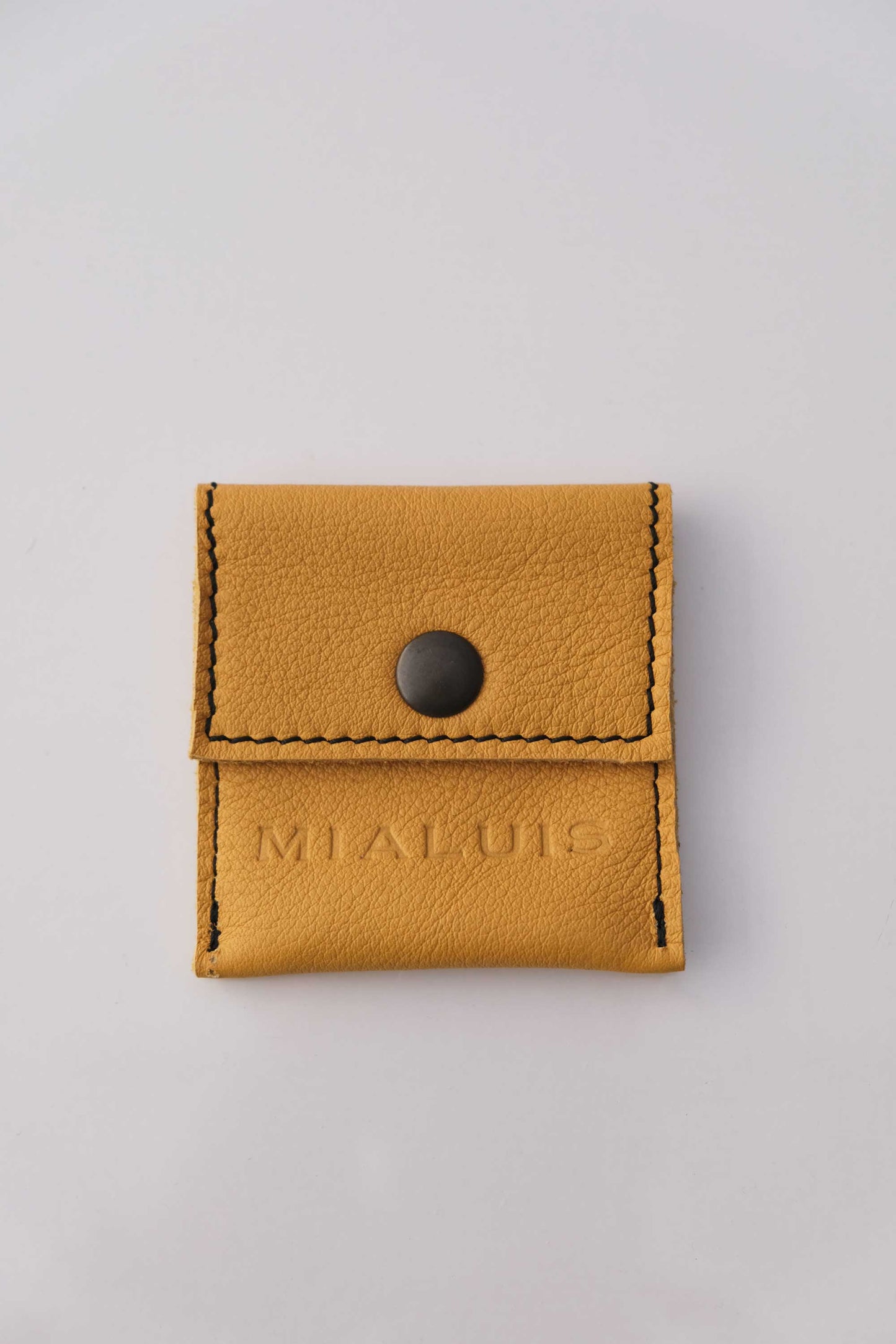 Dream Seed turmeric calf leather coin pouch - Made in Italy -