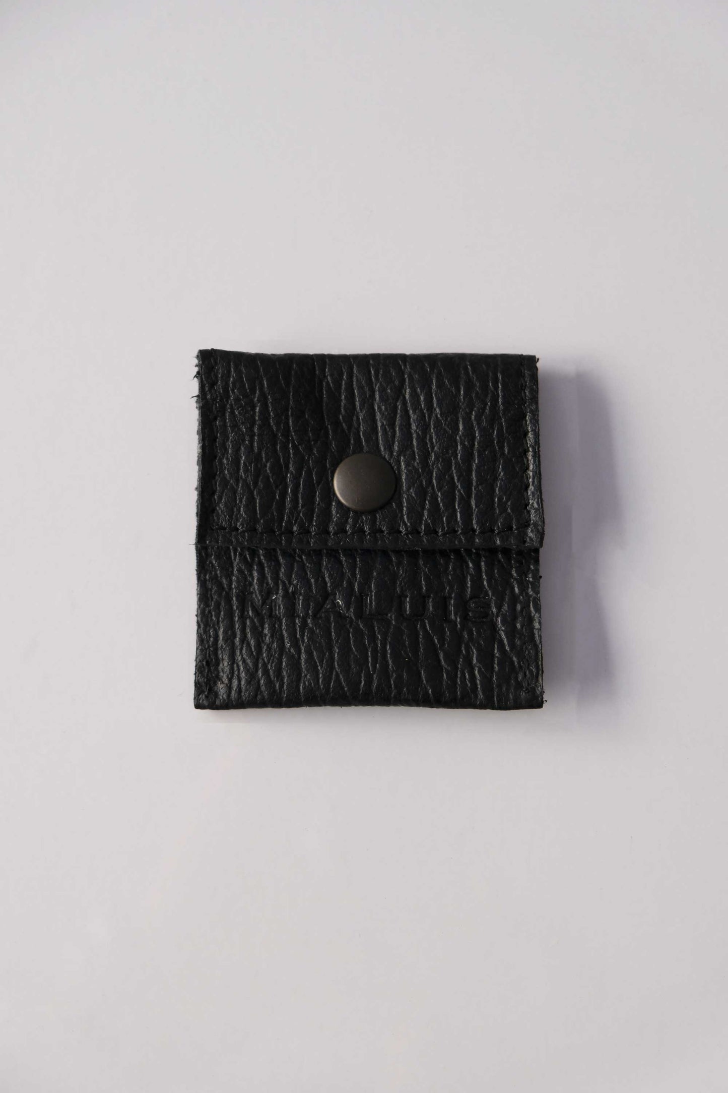 Dream Seed black calf leather coin pouch - Made in Italy -