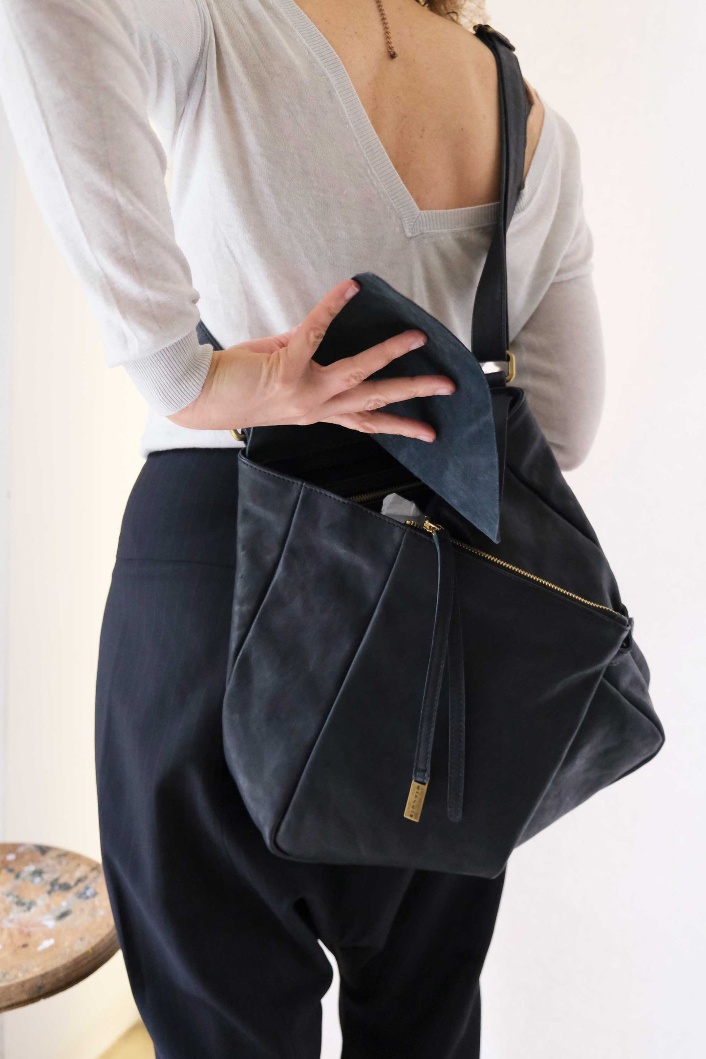 Gabri tote bag in soft nappa