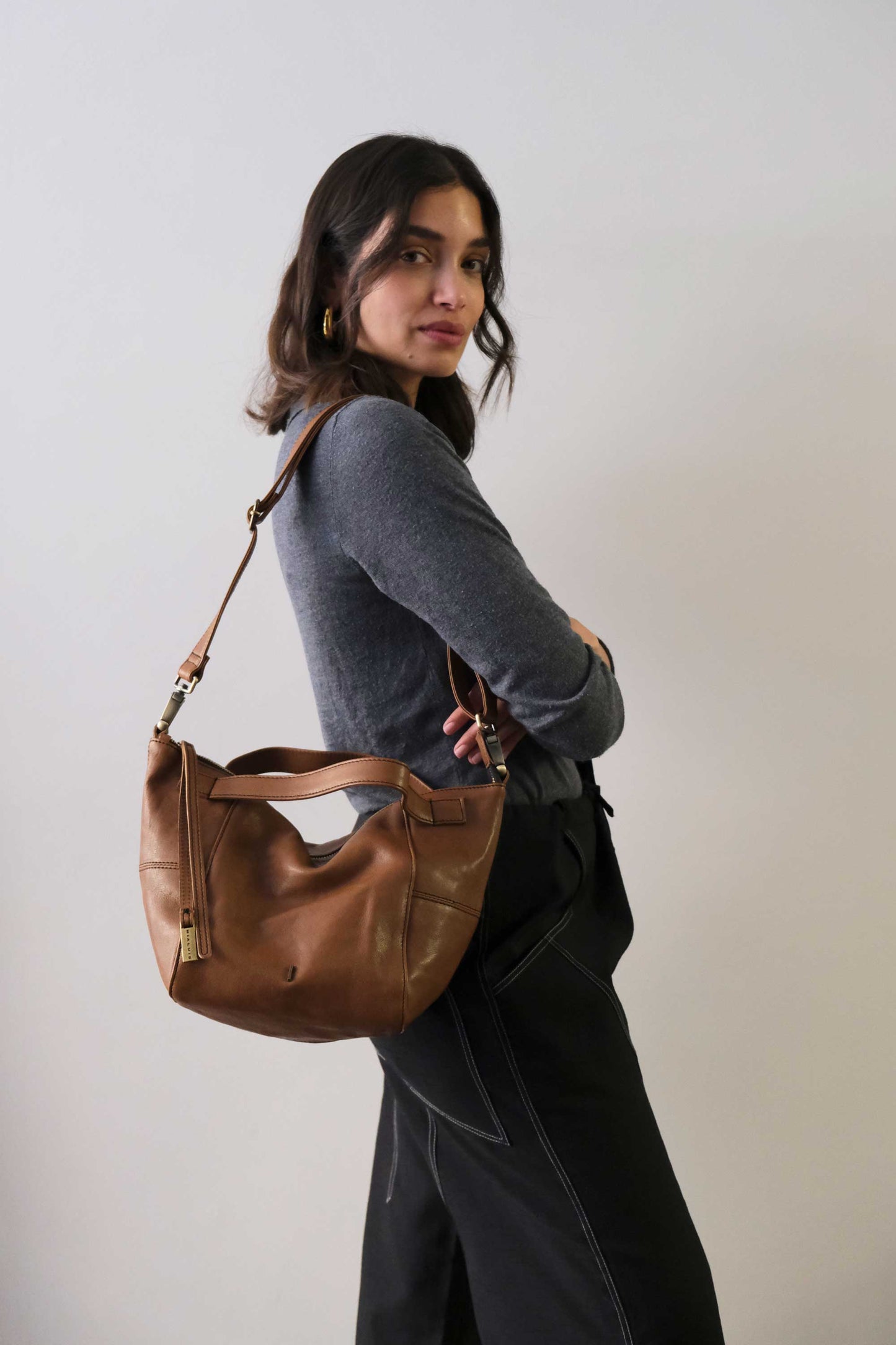 PRE ORDER discount 15%- Marty bag in cognac soft nappa - use code PREORDER15- DELIVERY DELIVERY END MARCH - Made in Italy -