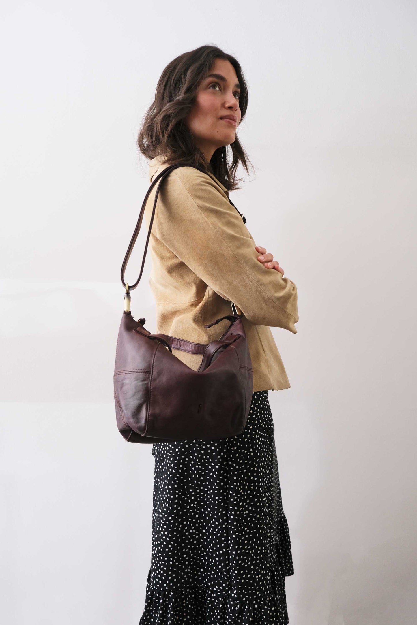 PRE ORDER discount 15%-Marty bag in plum turner calf soft leather - use code PREORDER15 - ESTIMATED DELIVERY SEPTEMBER 15- Made in Italy -