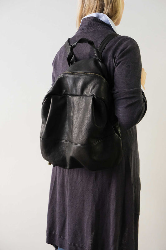Nerina zaino in nappa nera - Made in Italy -